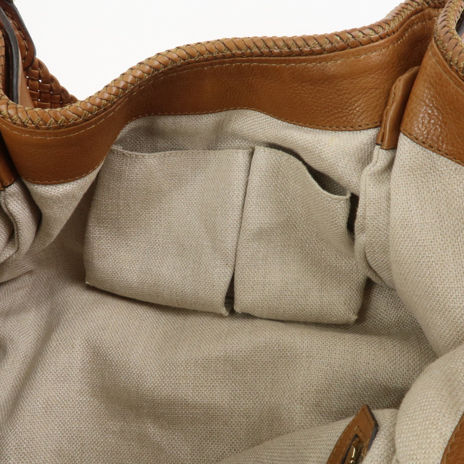 GUCCI Marrakech Leather Shoulder Bag Tote Bag Brown 257029