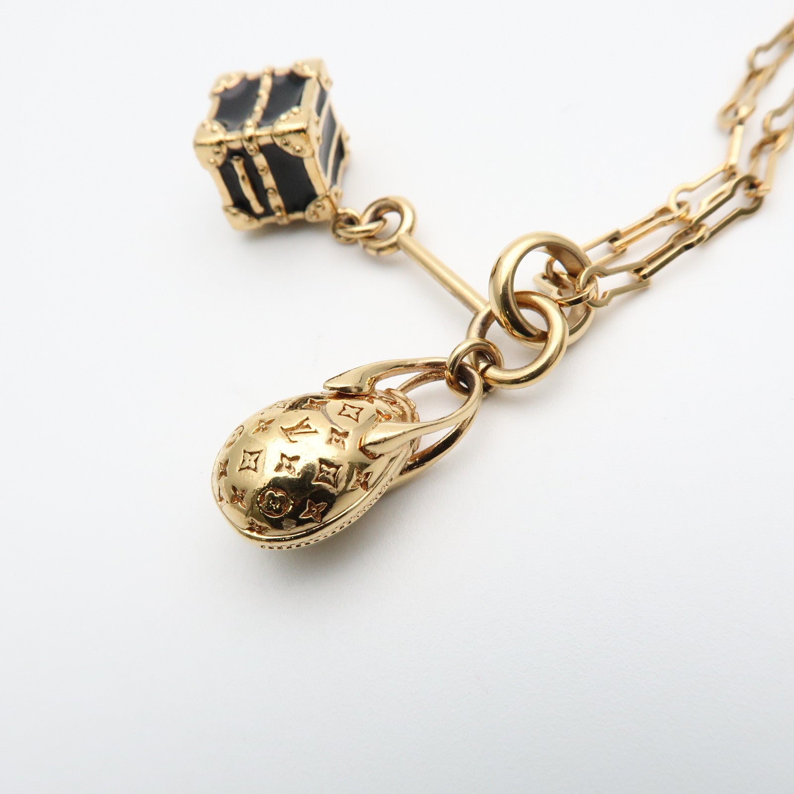 Louis Vuitton Monogram Mini Collier Chaine EggTrunk Necklace M68933