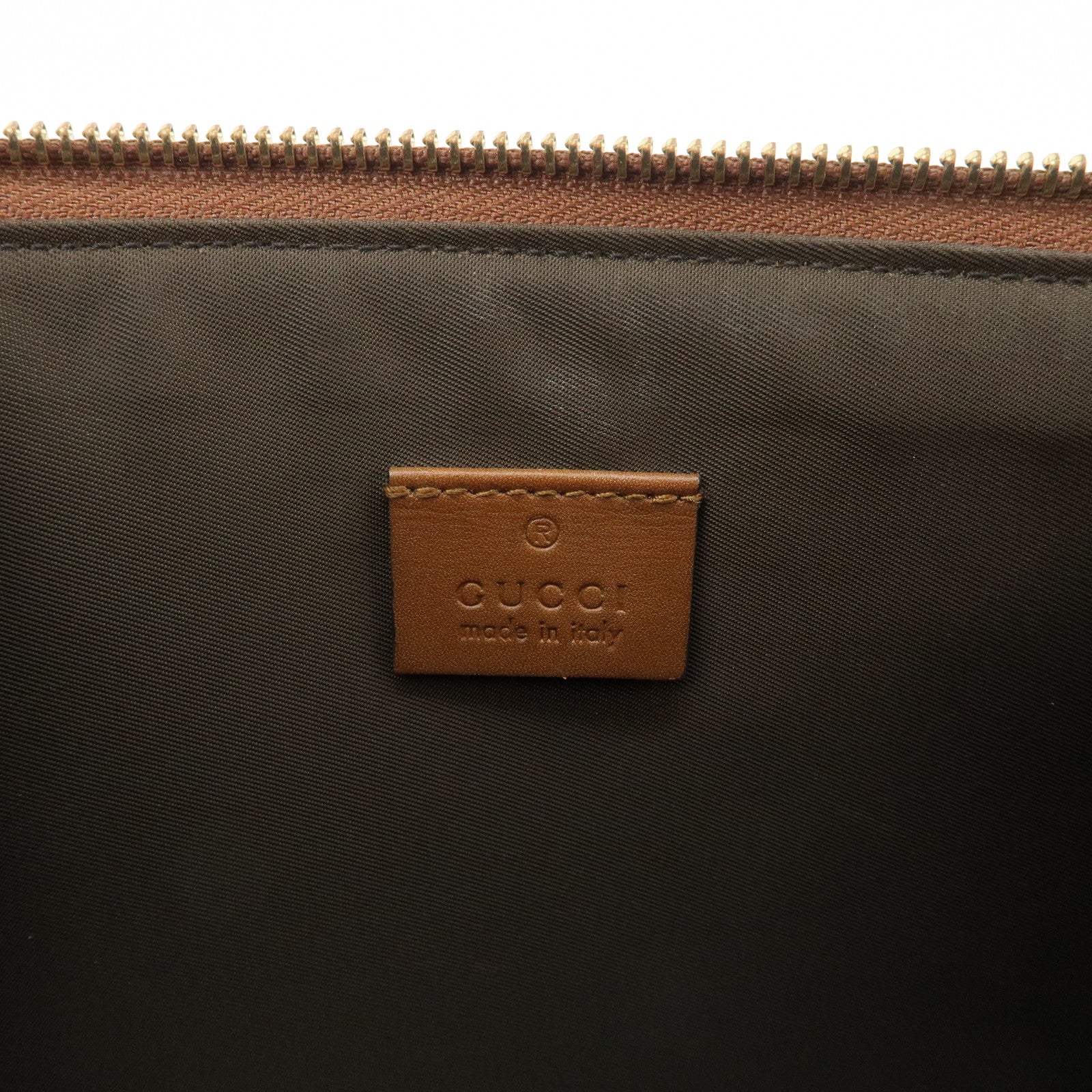 GUCCI  Sherry GG Supreme Leather Flora Clutch Bag Brown 431416