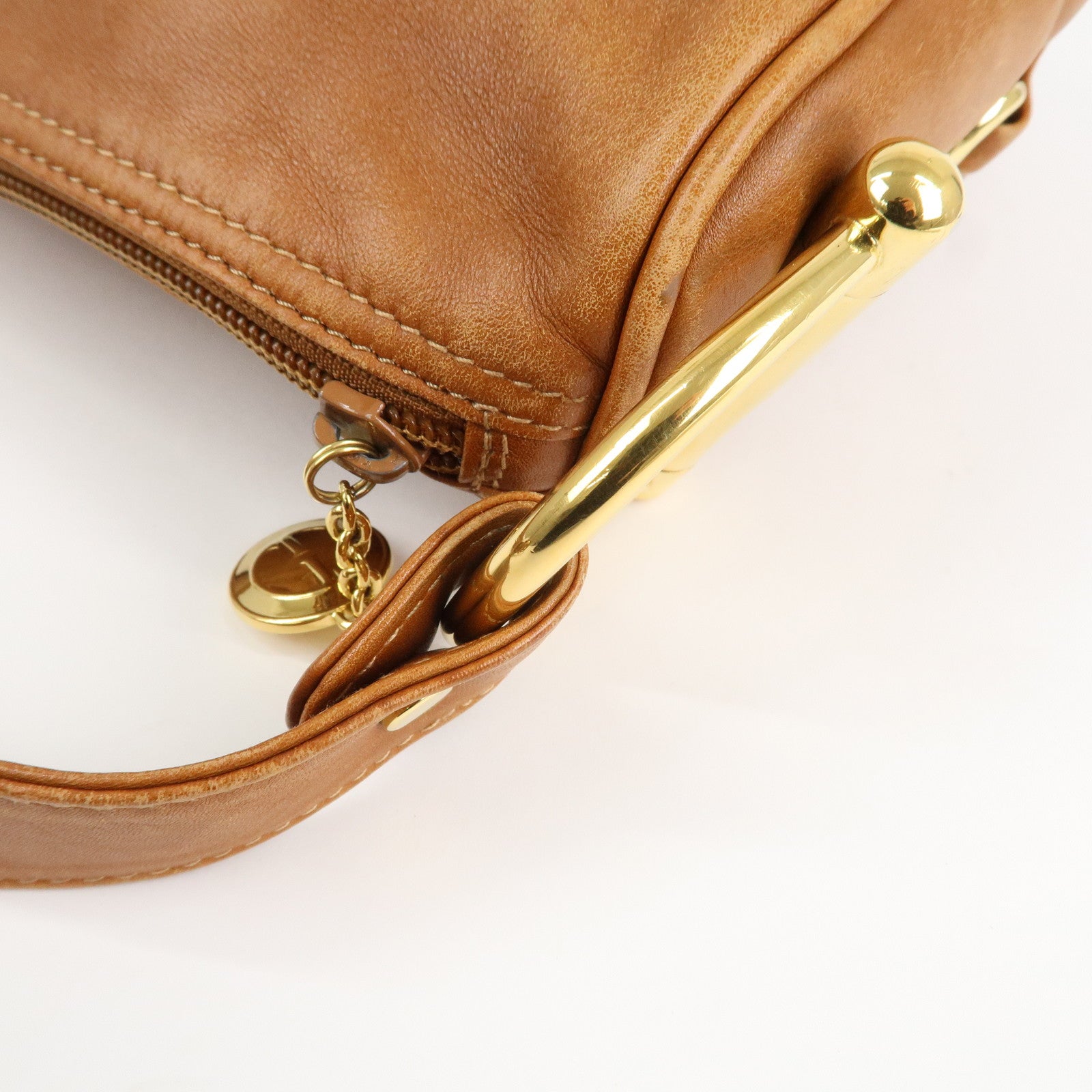 GUCCI Horsebit Leather Shoulder Bag Crossbody Bag 01.090.1411