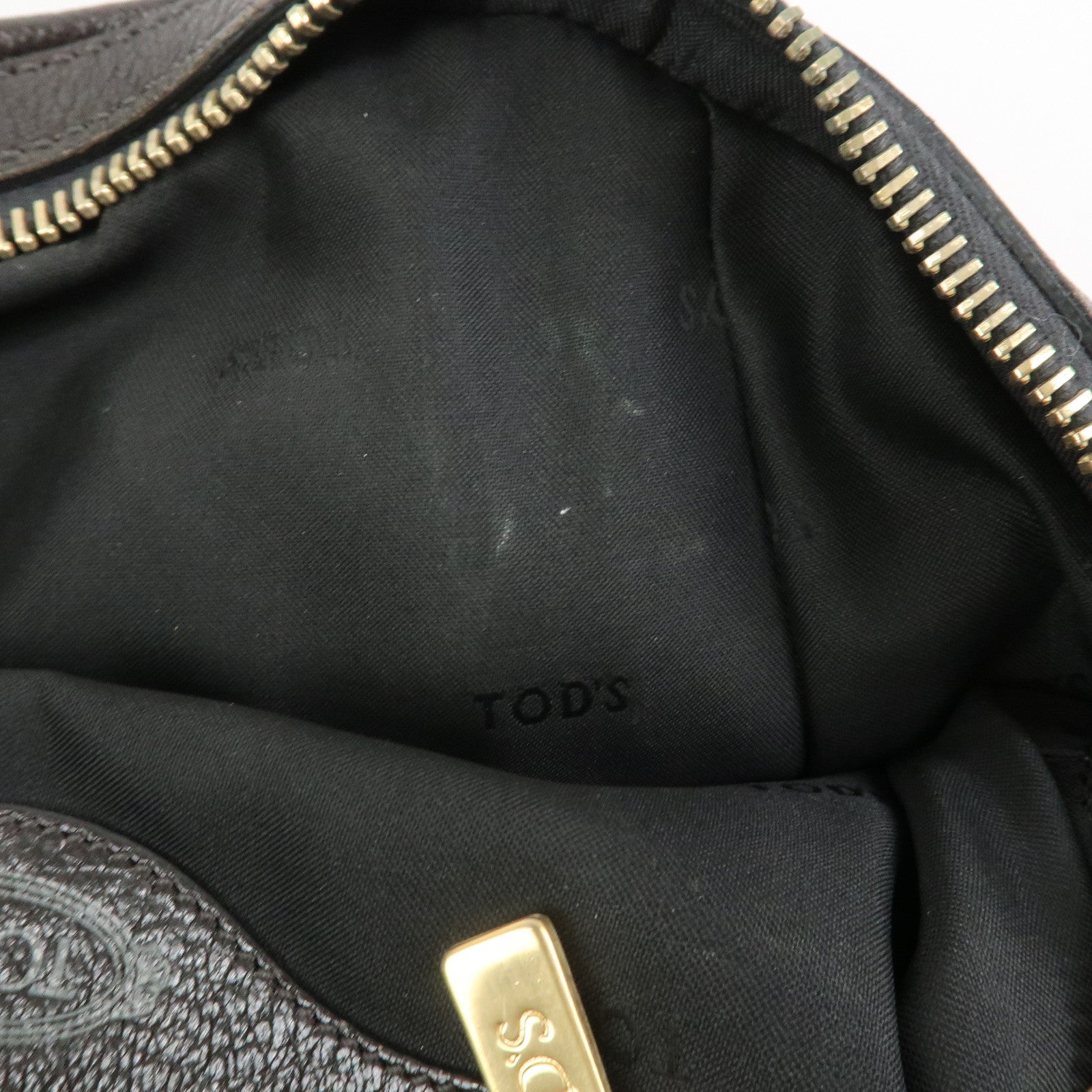 TOD'S G Line Leather 2Way Bag Hand Bag Shoulder Bag Dark Brown