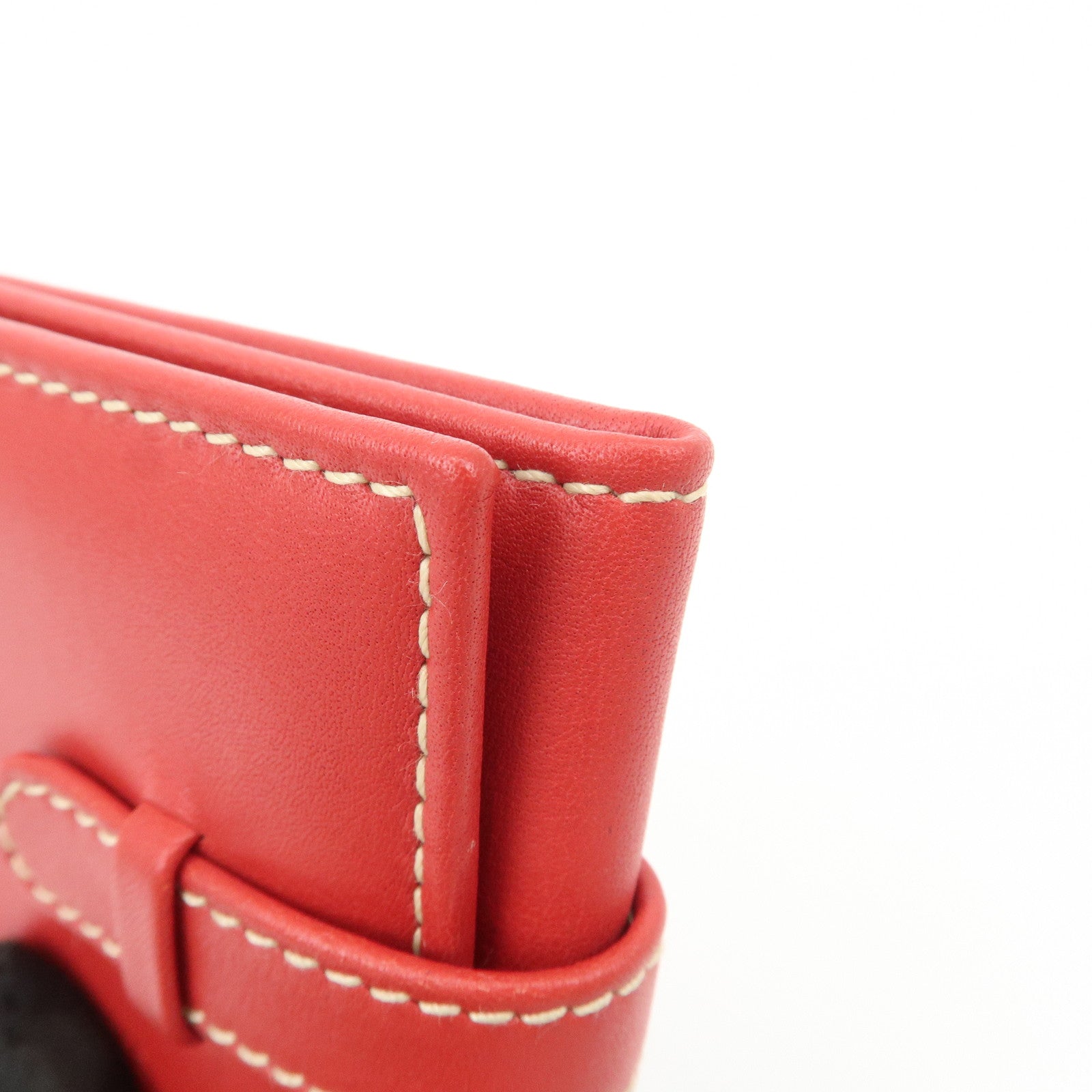 LOEWE Leather Tri-Fold Square Photo Case  Red