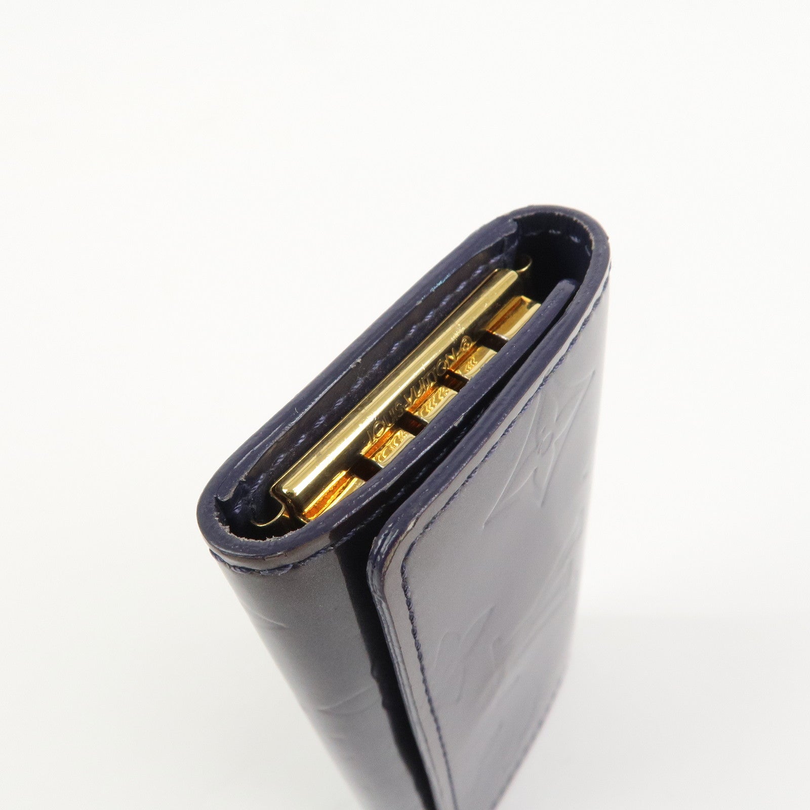 Louis Vuitton Monogram Vernis Multicle 4 Ring Key Case Indigo