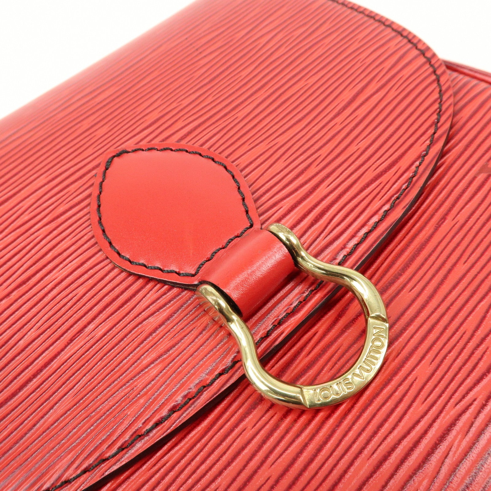 Louis Vuitton Epi Leather Mini Saint Cloud Shoulder Bag Red M52217