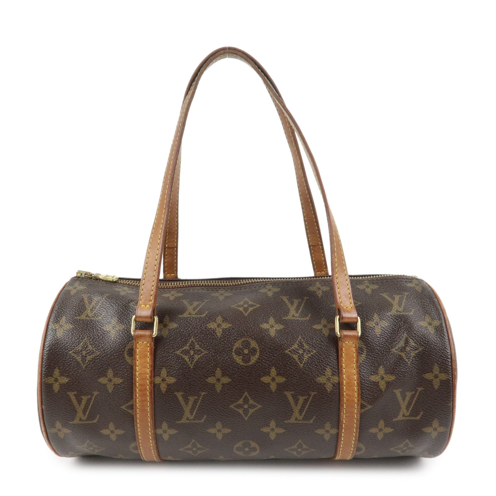 Louis Vuitton Monogram Papillon 30 Hand Bag Brown M51385