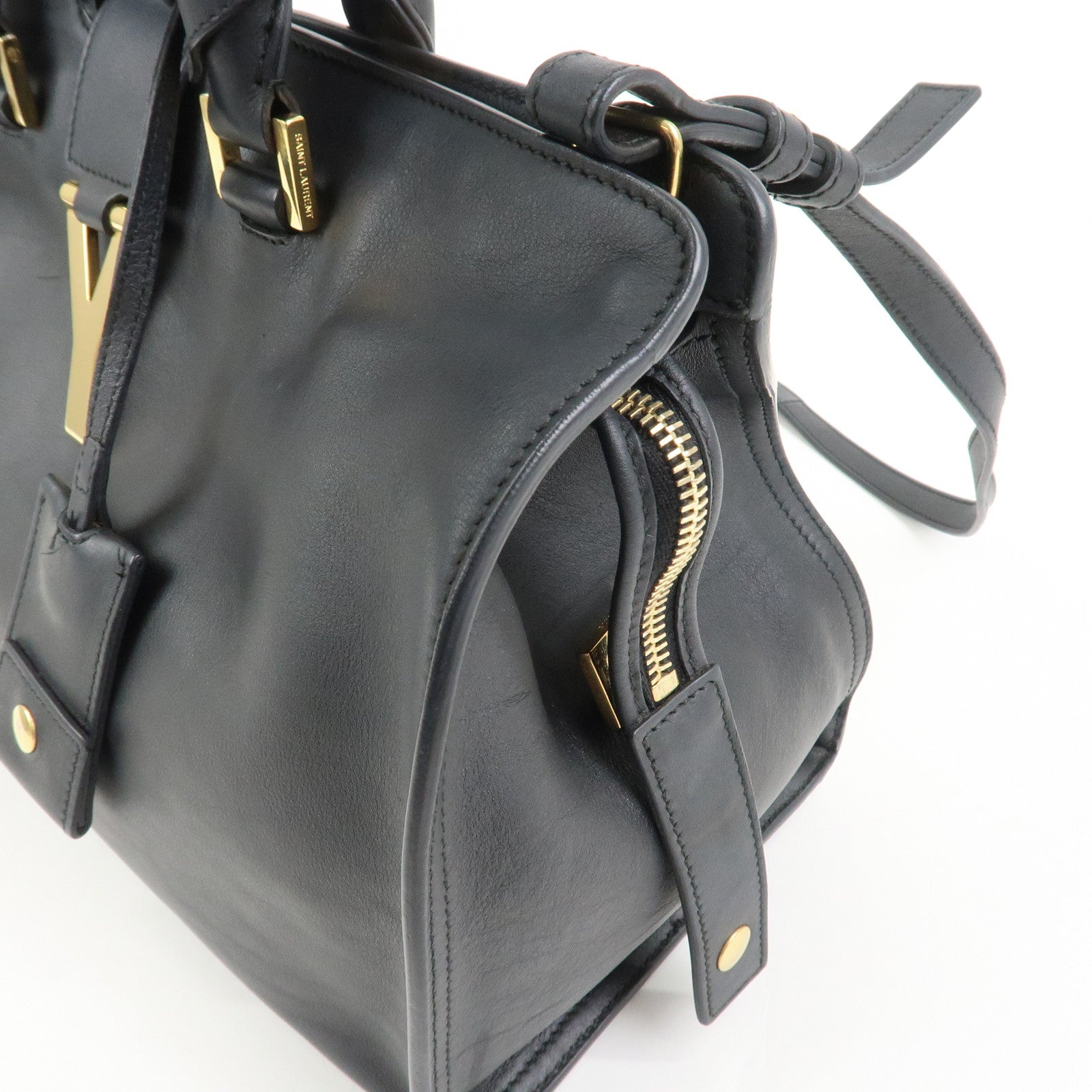 SAINT LAURENT PARIS Petit Cabas Y-Line 2Way Bag Hand Bag 311210