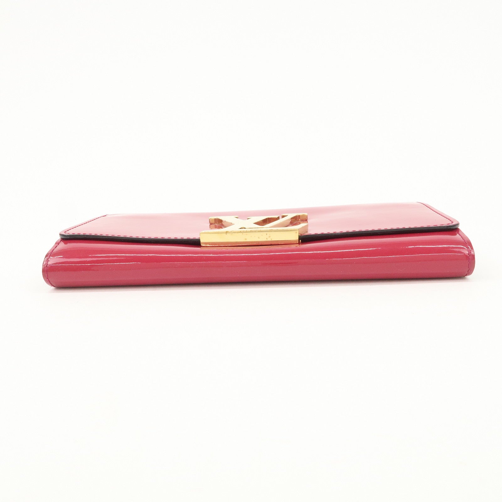 Louis Vuitton Vernis Leather Louise GM Clutch Bag Wallet Rose Indien M61317