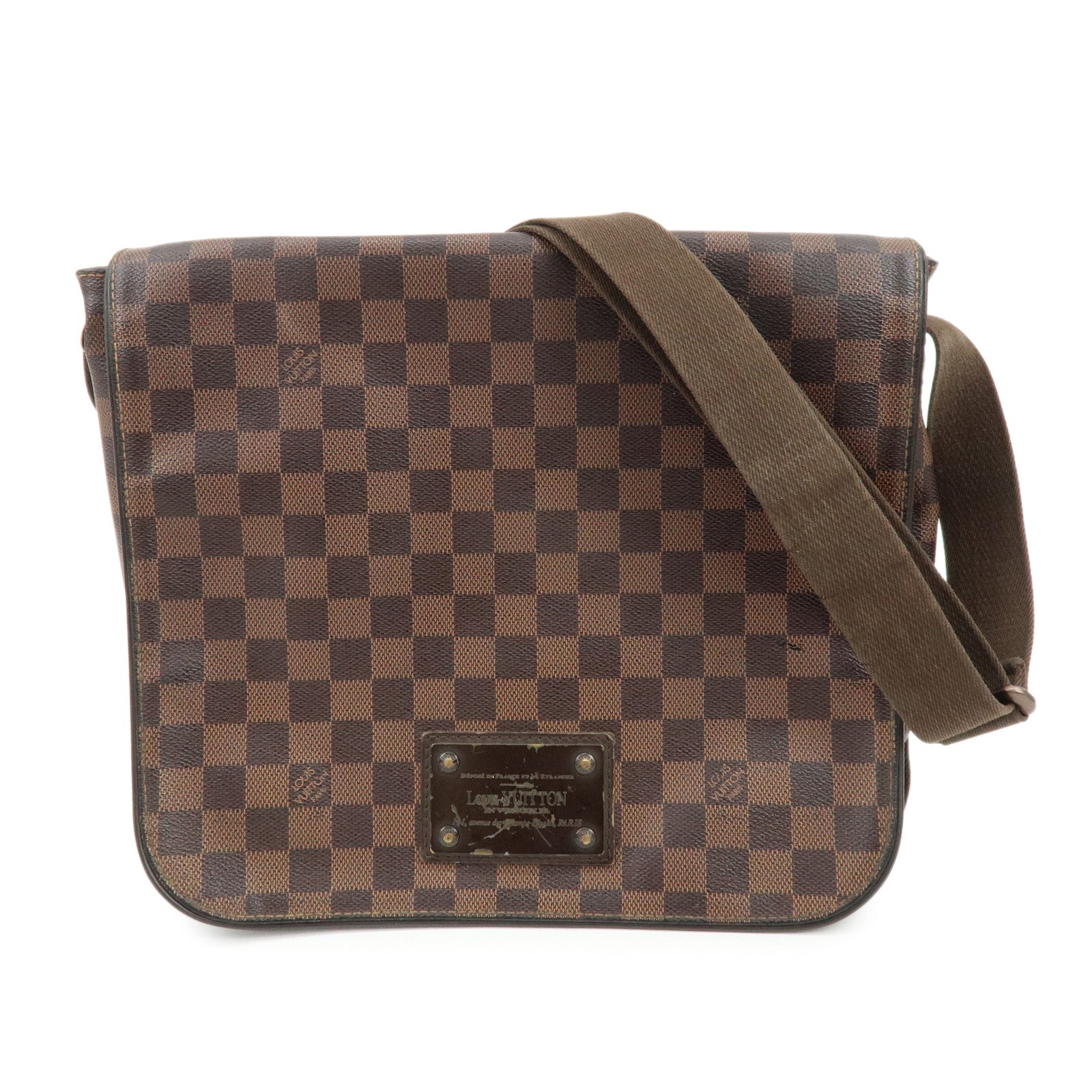 Louis Vuitton Damier Brooklyn Messenger Shoulder Bag Brown N51211