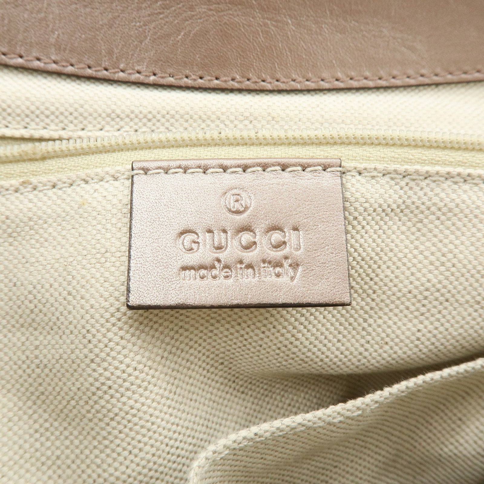 GUCCI Microguccissima Leather Shoulder Bag Metallic Pink 308452