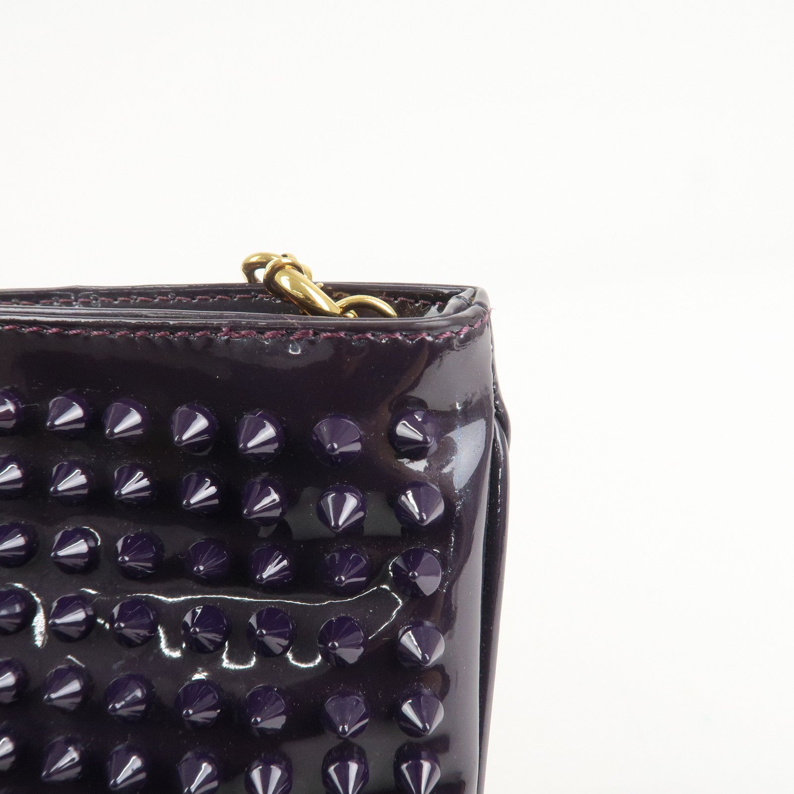 Christian Louboutin Vinyl 2Way Bag Chain Shoulder Bag Purple