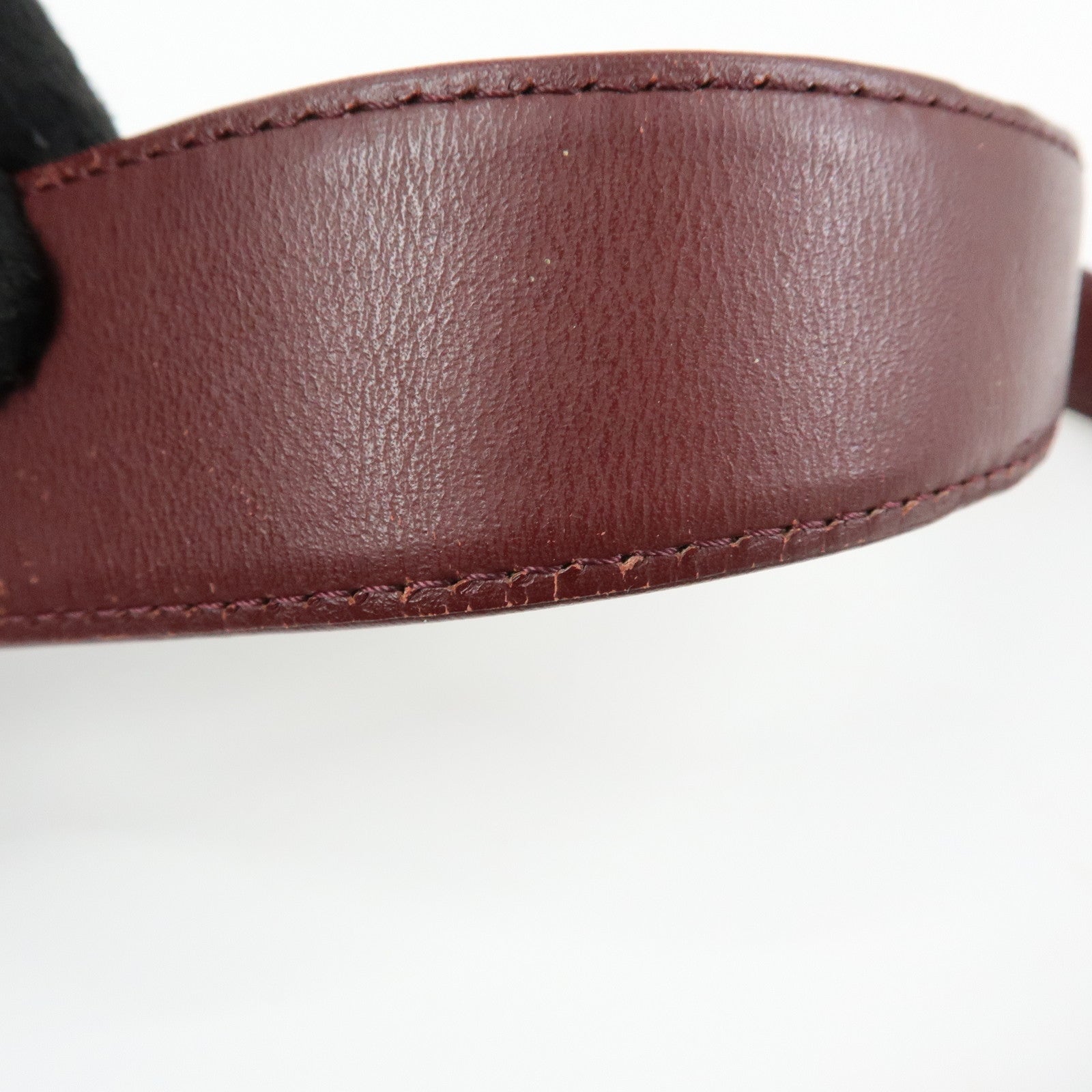 Cartier Must de Cartier Leather Shoulder Bag Hand Bag Bordeaux