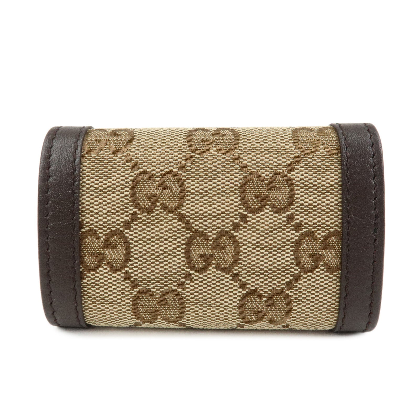 GUCCI Sukey GG Canvas Leather 6 Ring Key Case Beige Brown 282432
