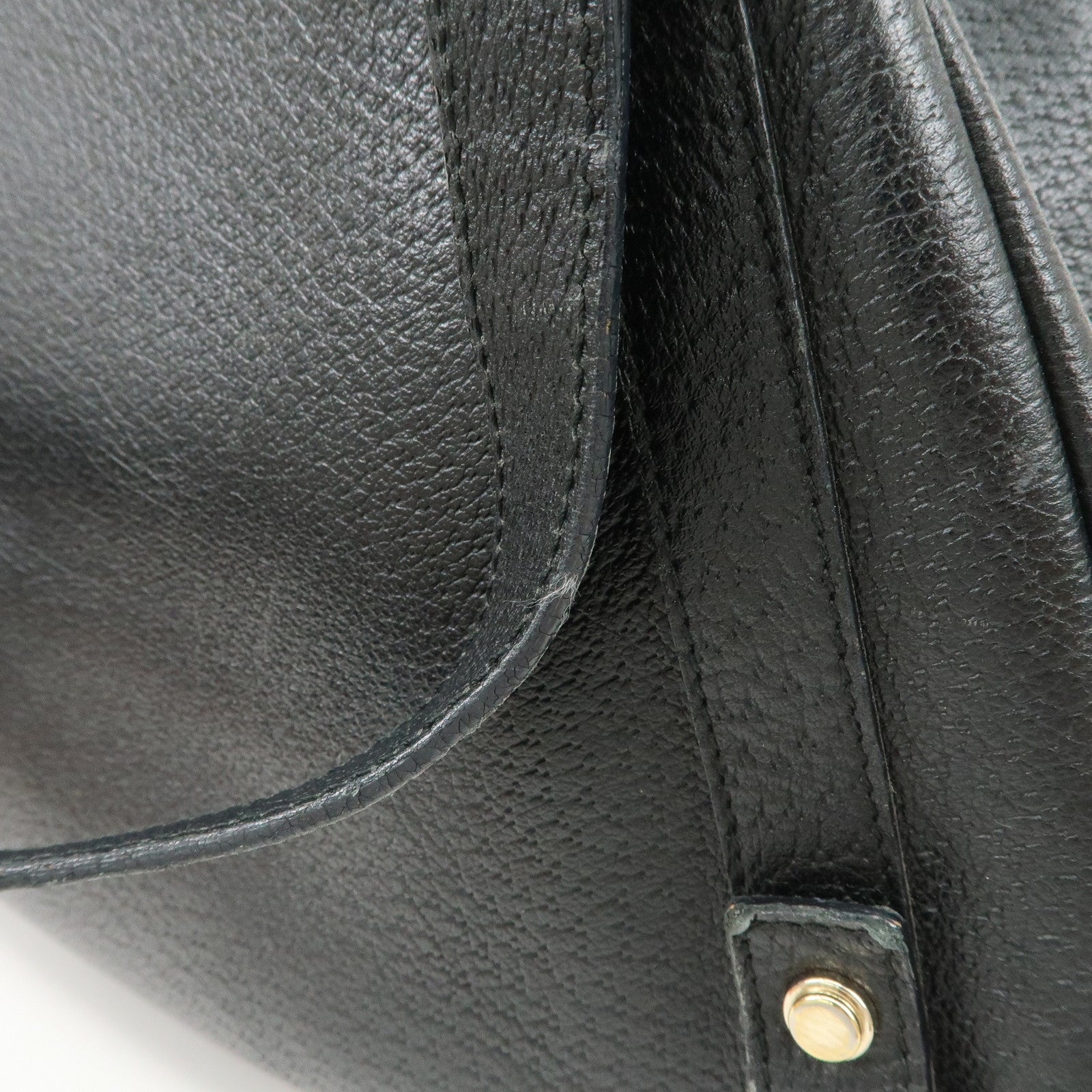 GUCCI Abbey Leather Tote Bag Hand Bag Black 130736