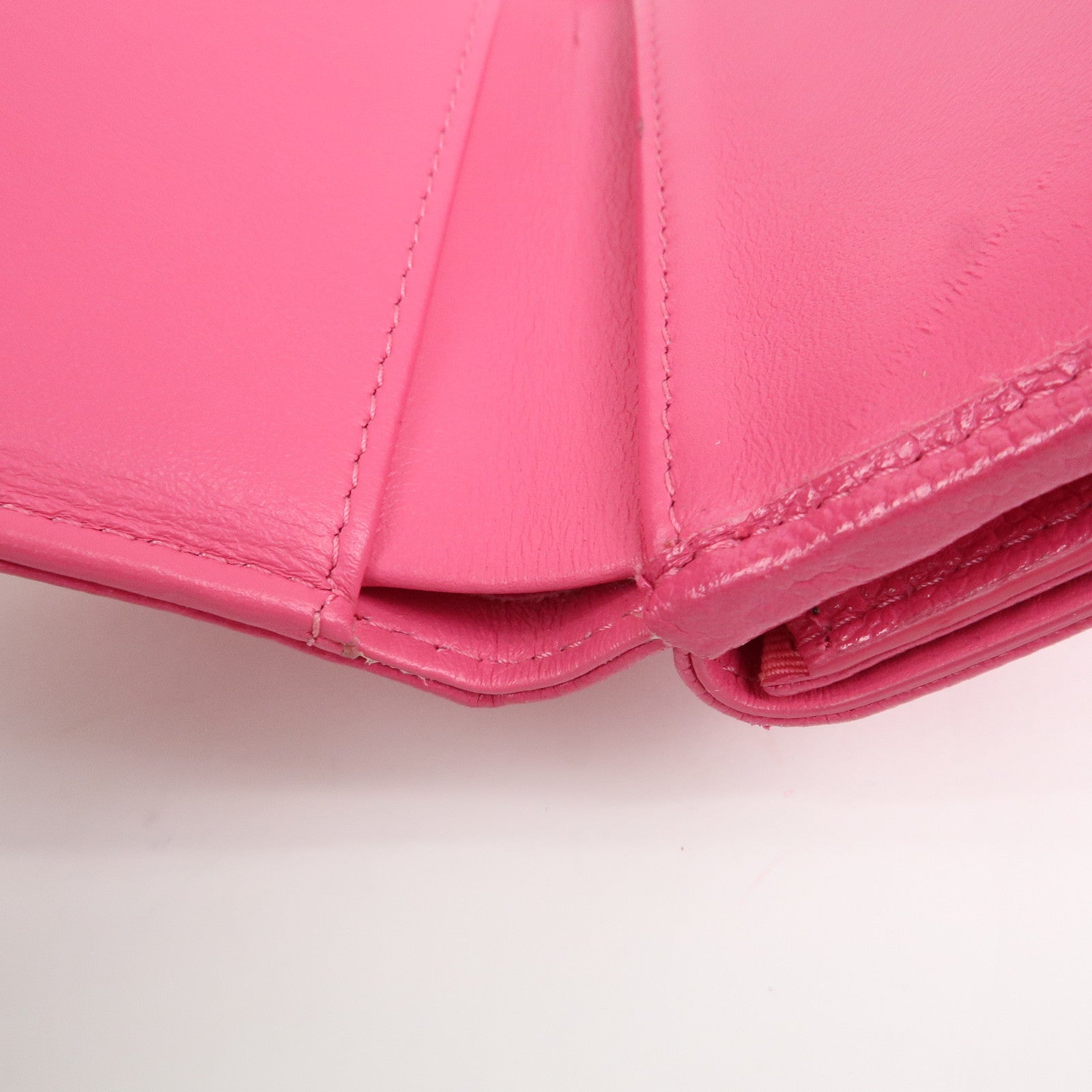 CHANEL COCO Mark Camellia Tri-fold Compact Wallet Pink AP0116