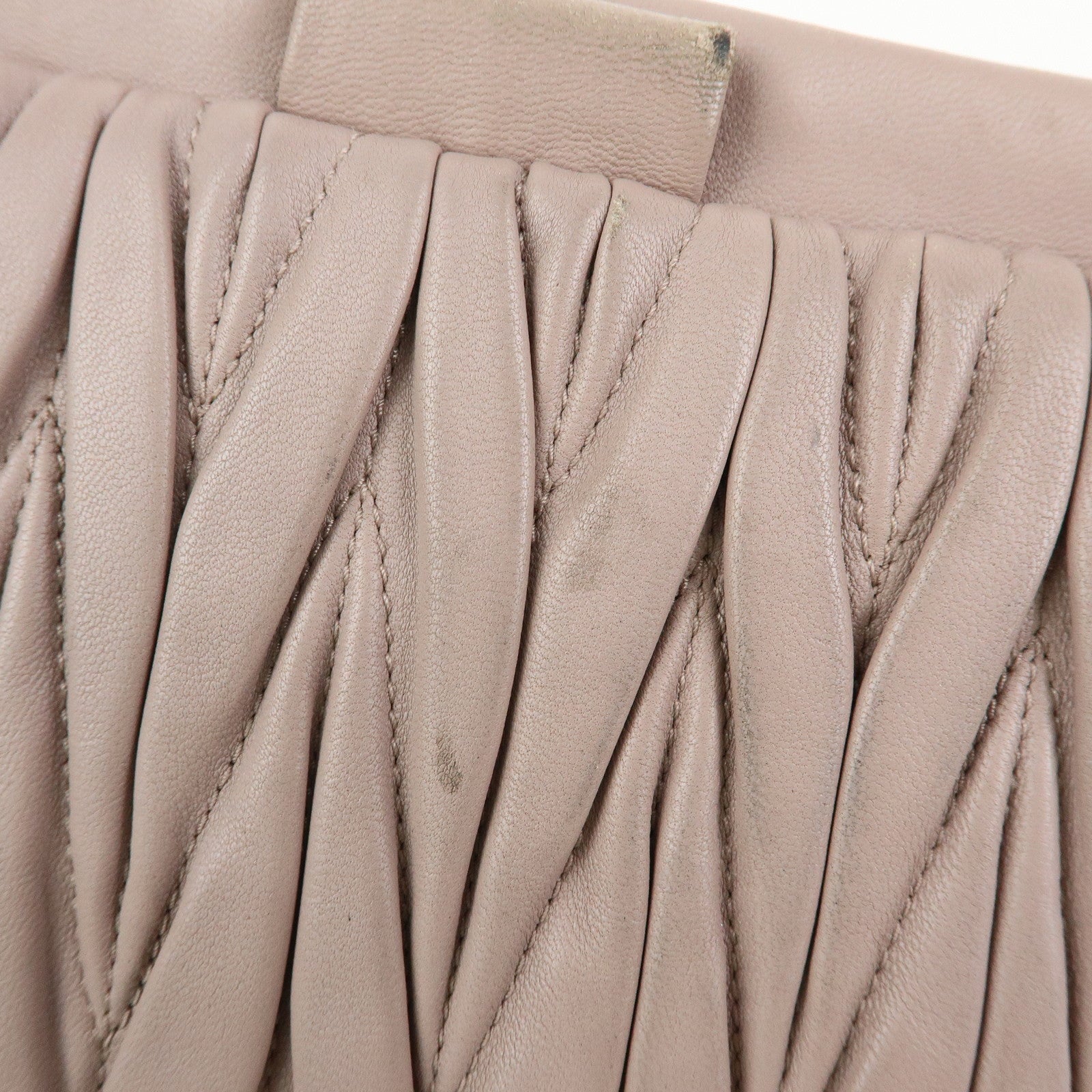 MIU MIU Matelasse Nappa Leather 2Way Bag Hand Shoulder Bag 5N1572
