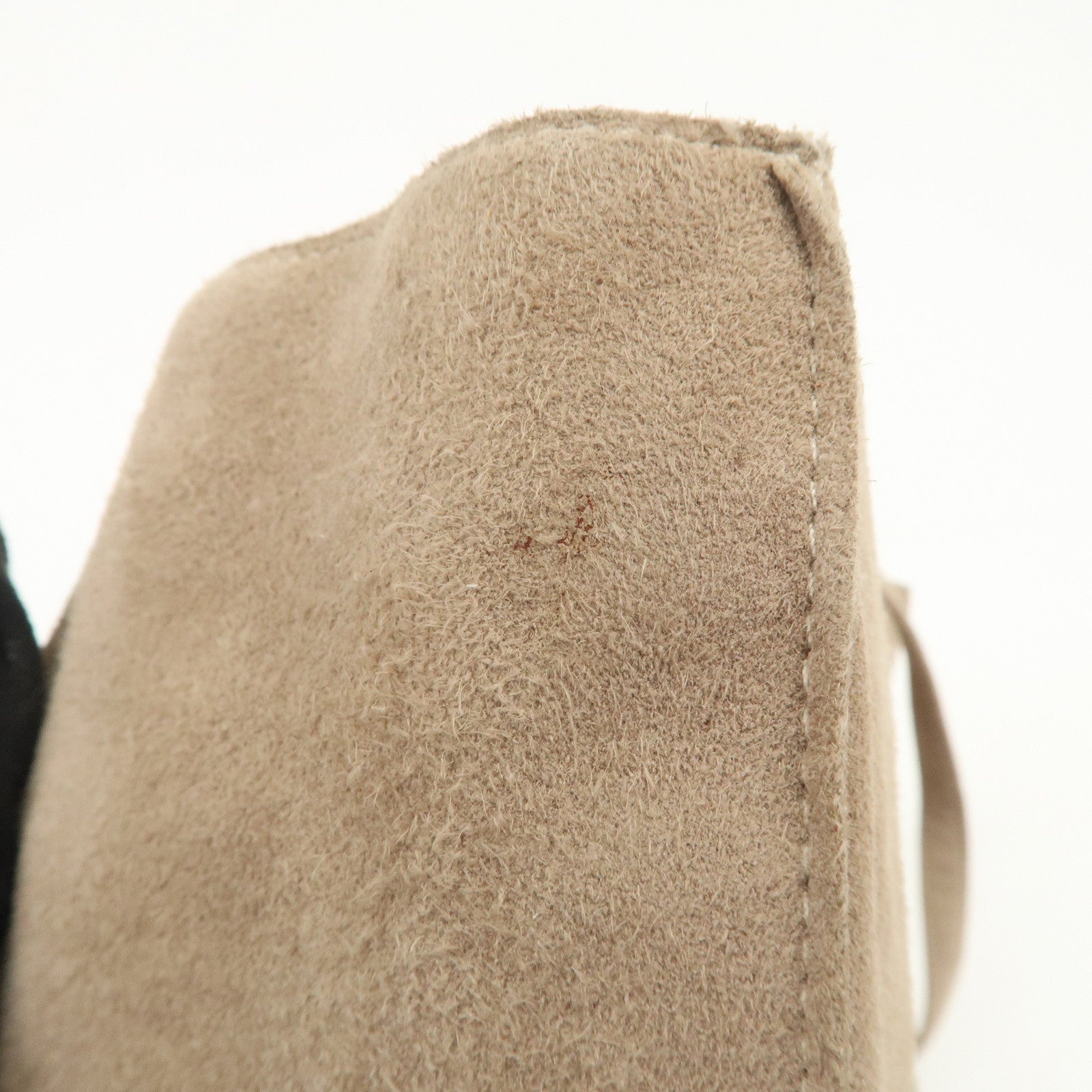 CHANEL Suede Shoulder Bag Tote Bag Patchwork Beige Brown