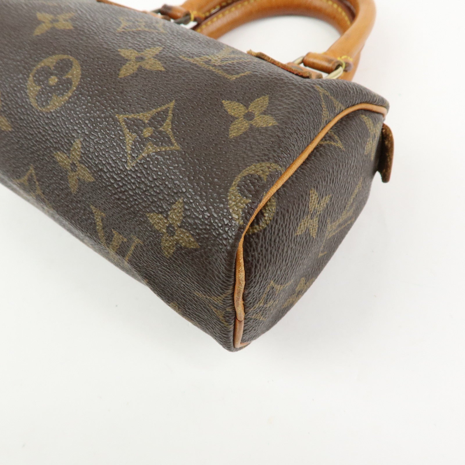 Louis Vuitton Monogram Mini Speedy Hand Bag & Strap Brown M41534