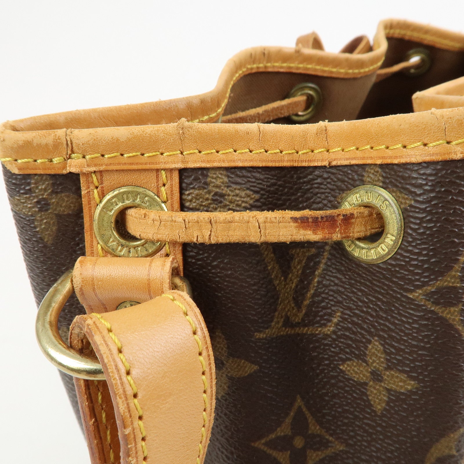Louis Vuitton Monogram Petit Noe Shoulder Bag Brown M42226