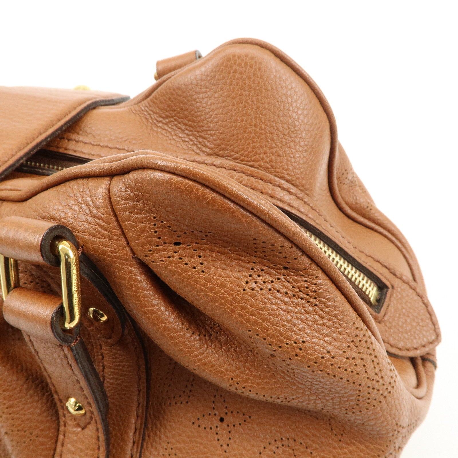 Louis Vuitton Monogram Mahina Luna PM Hand Bag Brown M97052 Used