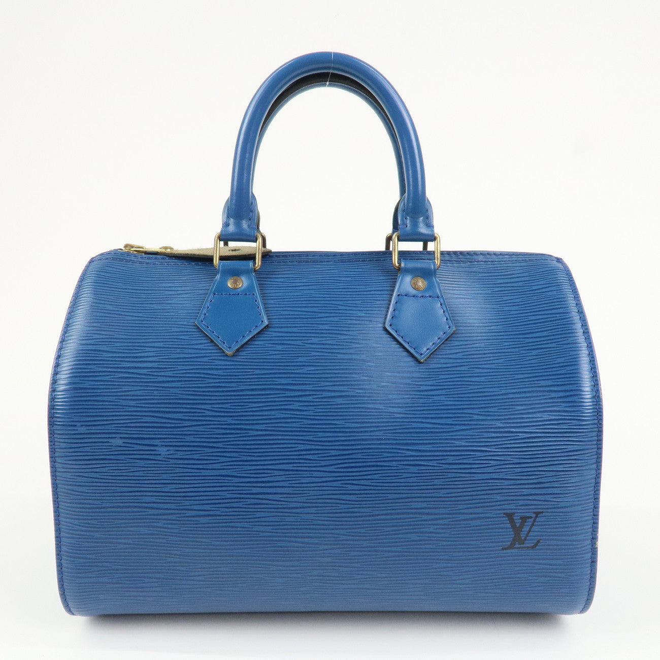 Louis Vuitton Epi Speedy 25 Hand Bag Boston Bag Toledo Blue M43015