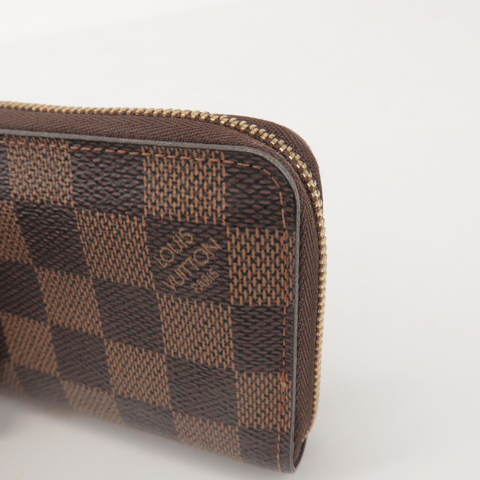 Louis Vuitton Damier Zippy Coin Case Wallet Brown N63070