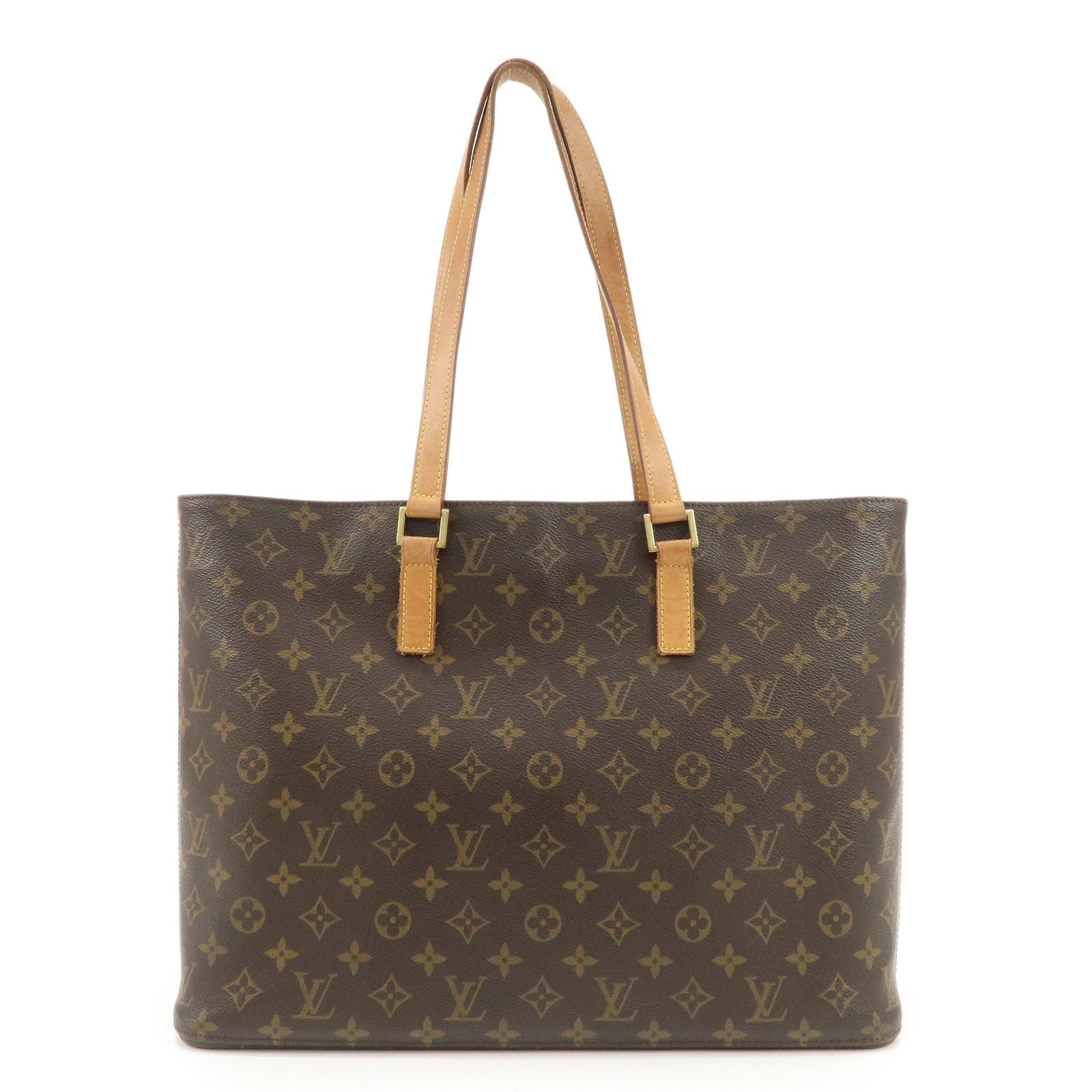 Louis Vuitton Monogram Luco Tote Bag Hand Bag Brown M51155 Used
