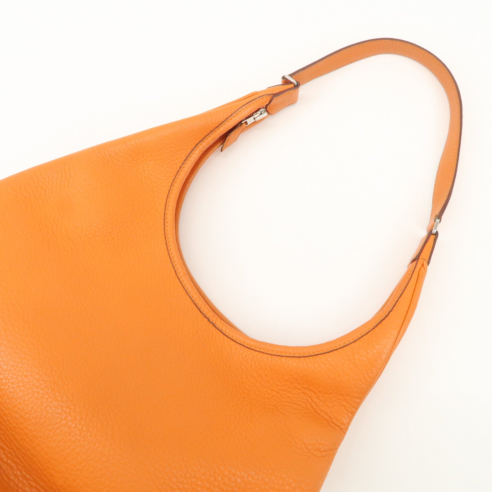 HERMES Gao Taurillon Clemence Shoulder Bag Orange