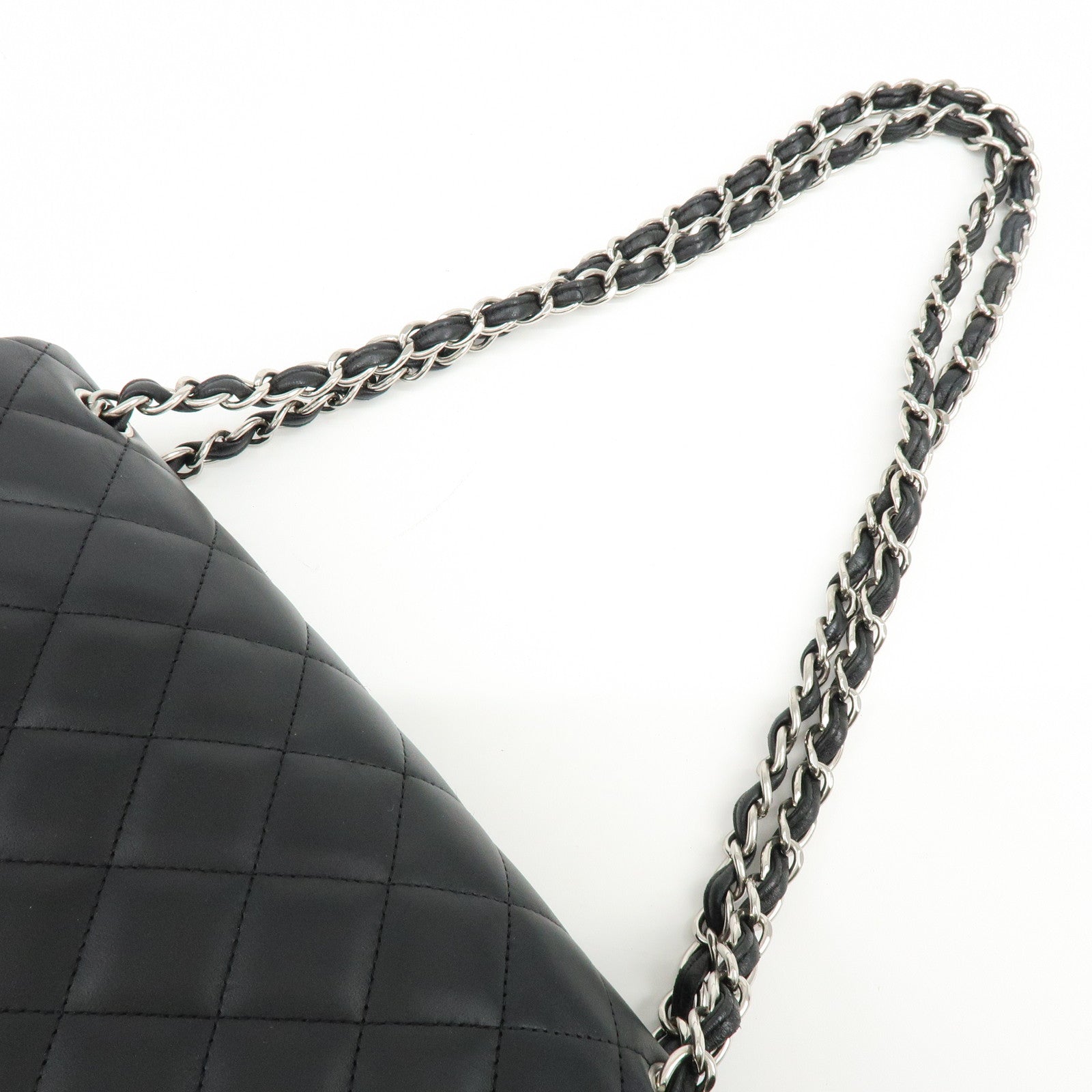 Chanel Large Matelasse 30 Large Lamb Skin Double Flap Shoulder Bag