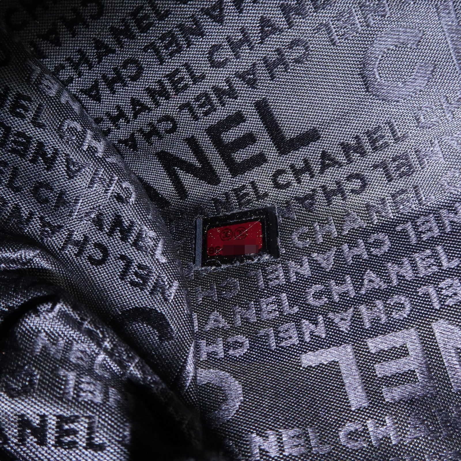 CHANEL COCO Mark Lamb Skin Chain Shoulder Bag Hand Bag Black