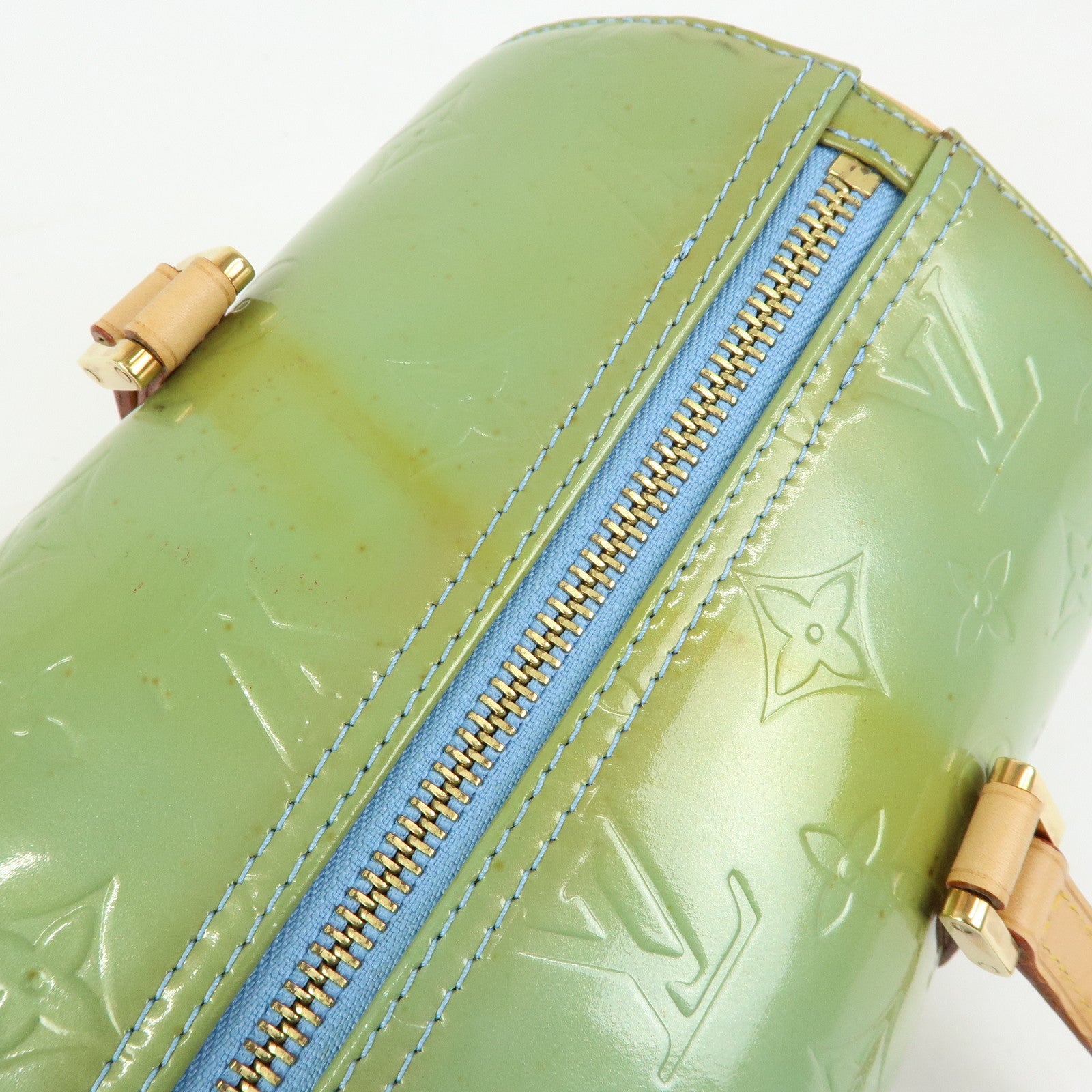 Louis Vuitton Monogram Vernis Bedford Hand Bag Baby Blue M91007