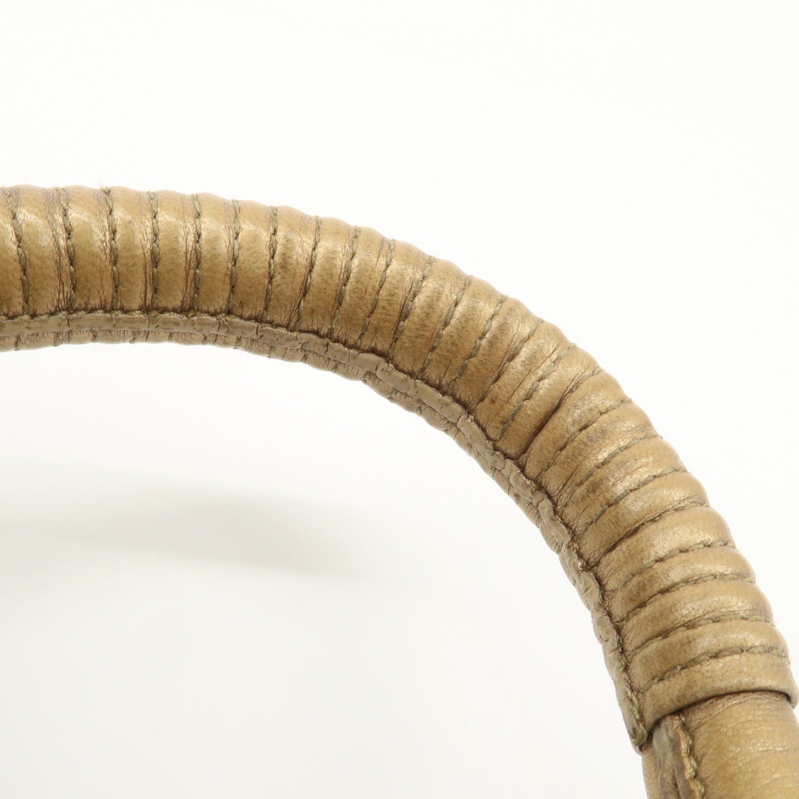 LOEWE Anagram Nappa Aire Leather Hand Bag Shoulder Bag Gold Used