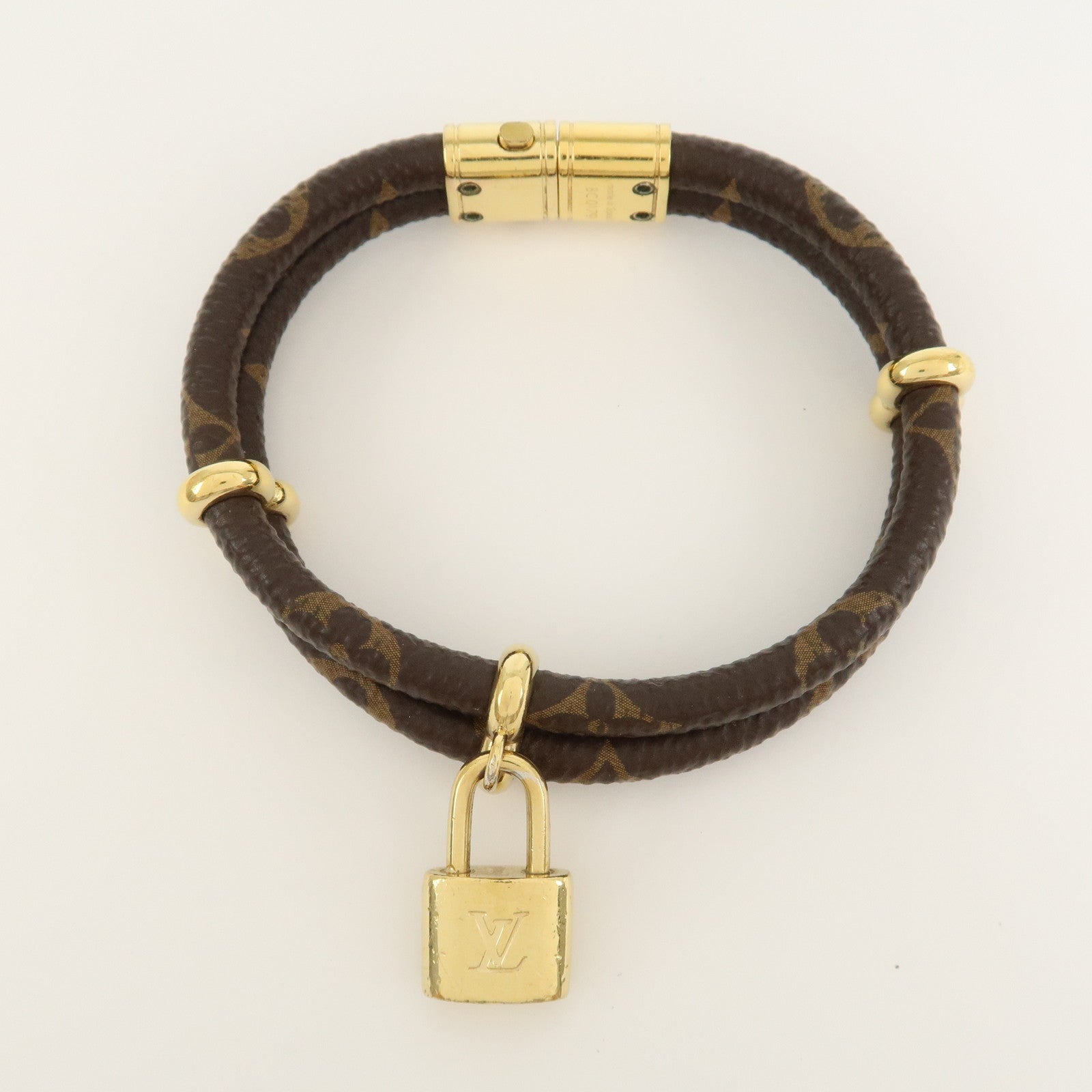 Louis Vuitton Monogram Keep It Twice Bracelet Brown M6640