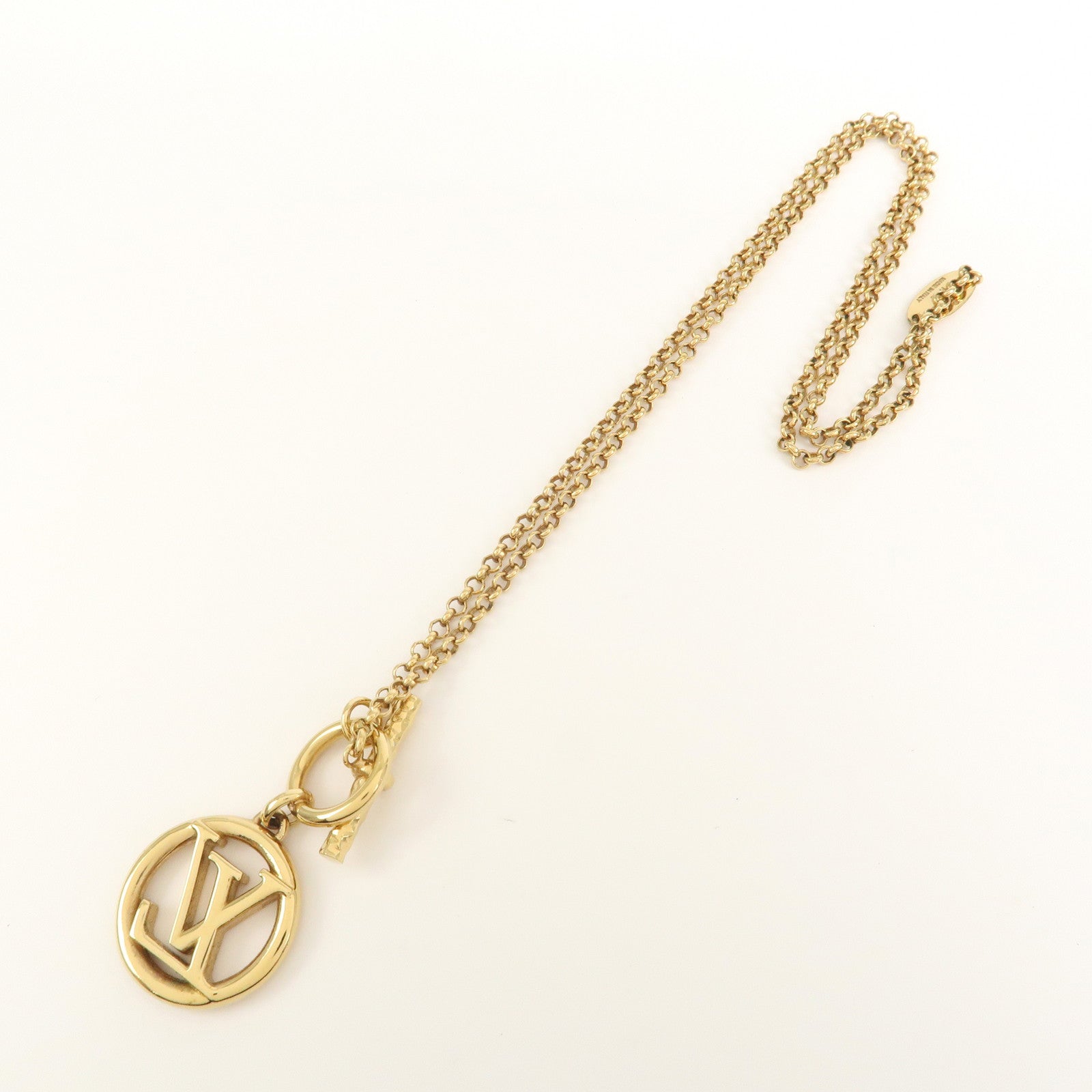 Louis Vuitton Collier Baby Louise Metal Gold Necklace Gold M00598