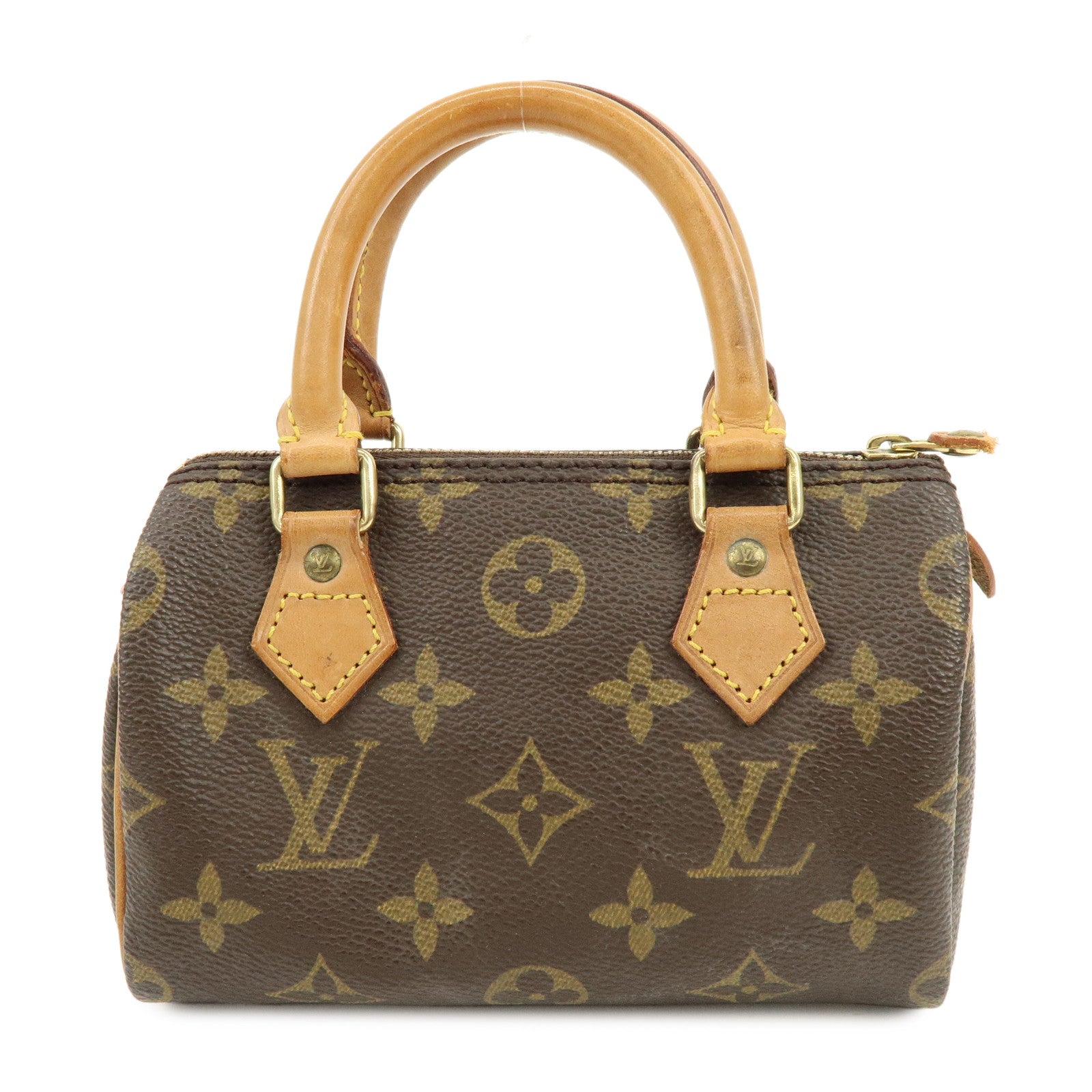 Louis Vuitton Monogram Mini Speedy Hand Bag Brown M41534