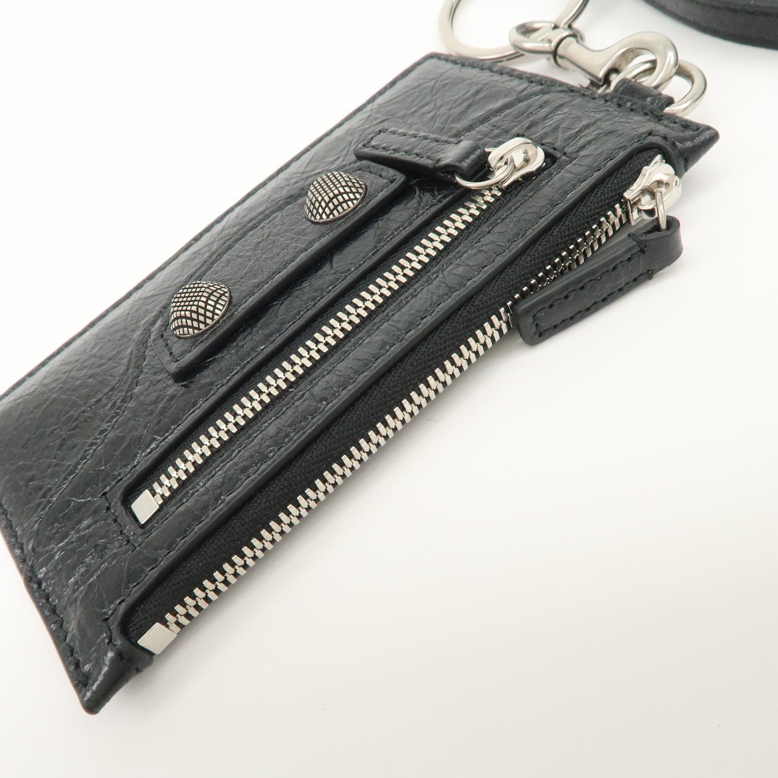 BALENCIAGA Le Cagole Leather Card Holder Fragment Case 764324