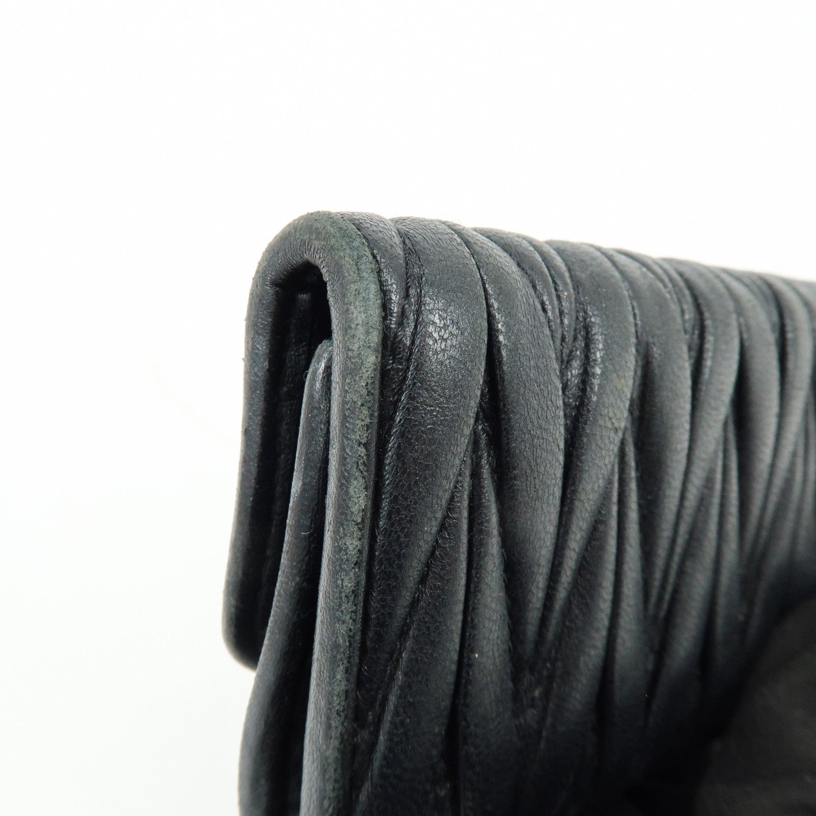 MIU MIU Set of 3 Leather Wallet Key Case Pink Black Light Brown