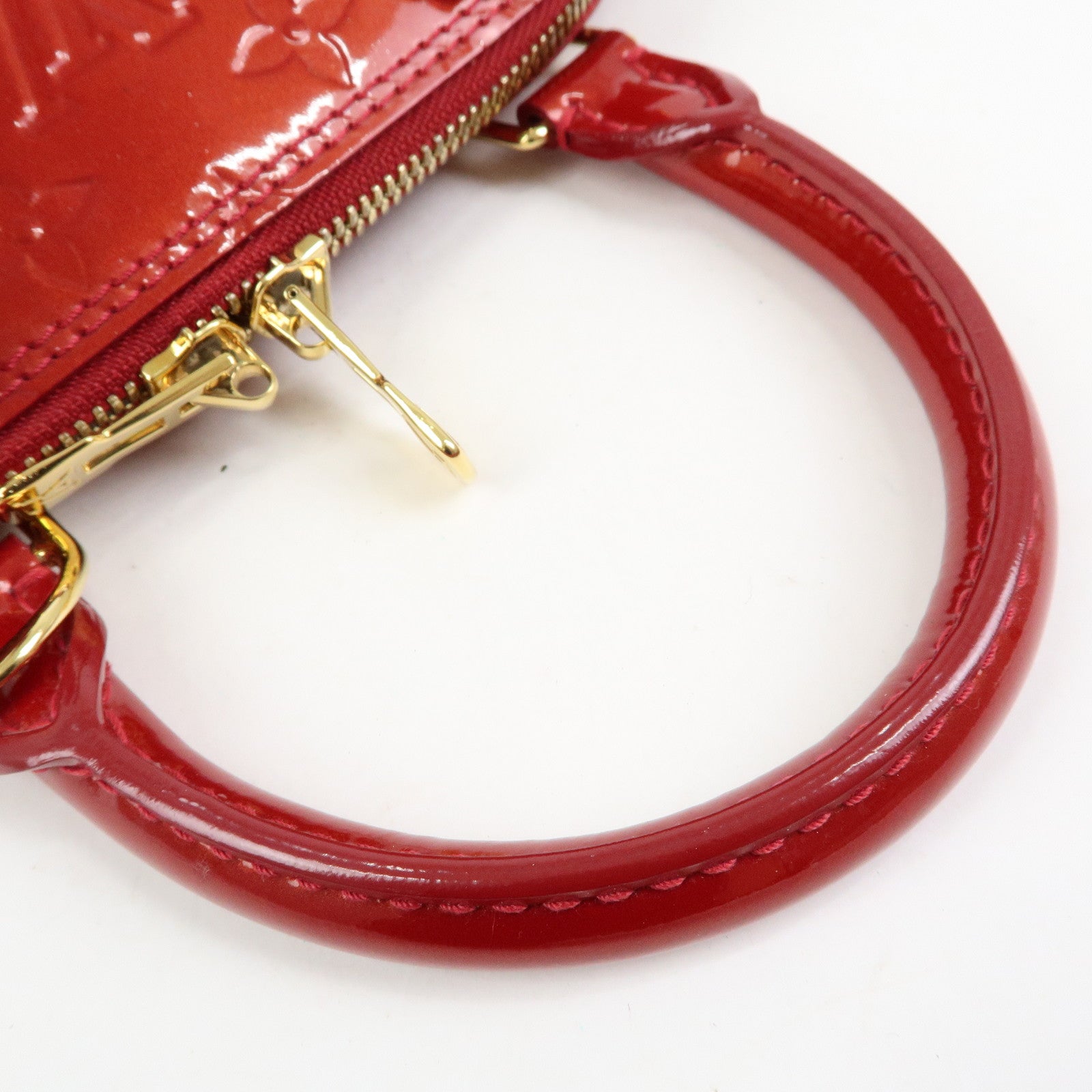 Louis Vuitton Monogram Vernis Alma BB 2Way Bag Red M91606