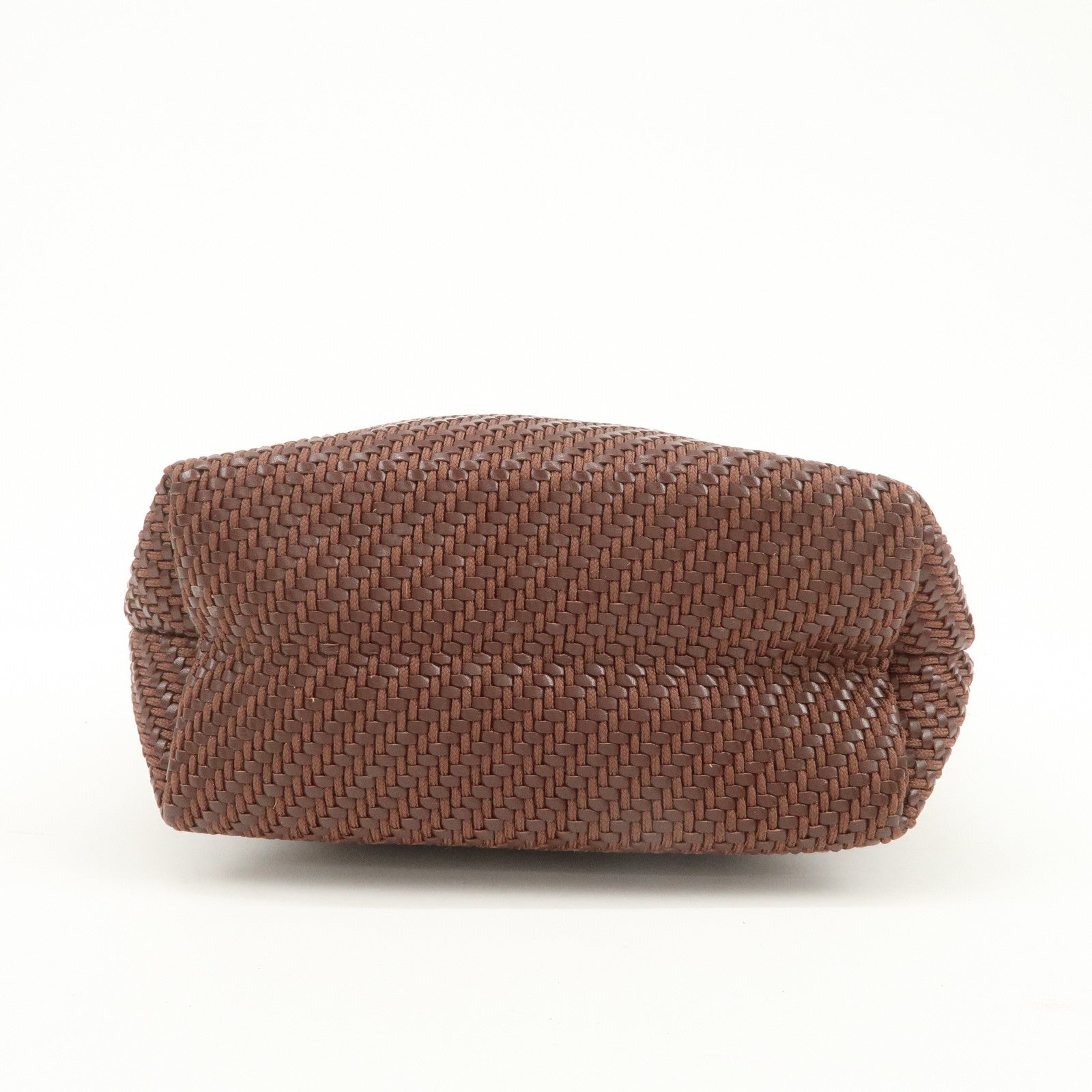 HERMES Amedaba Diago PM Leather Tote Bag Hand Bag Brown