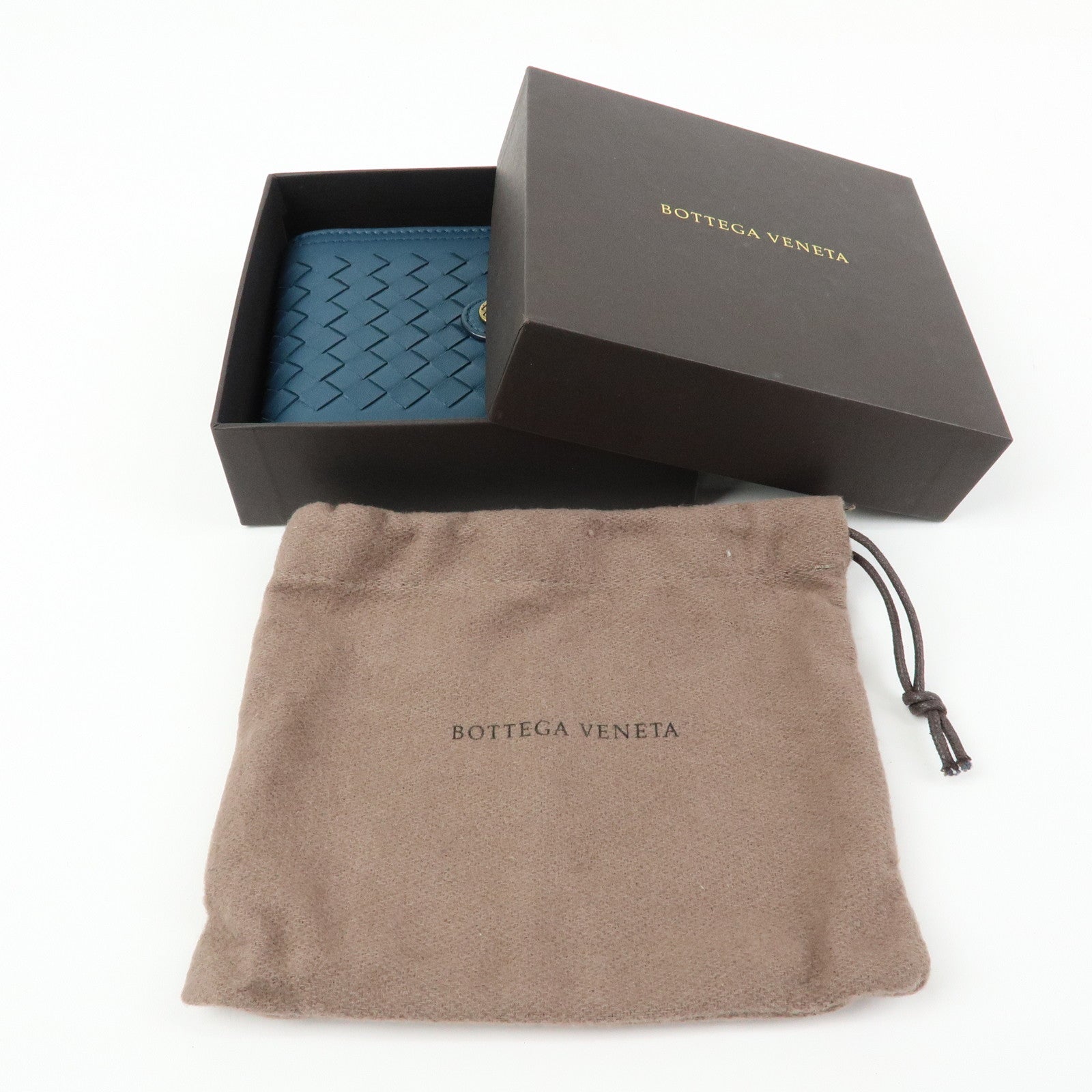 BOTTEGA VENETA Intrecciato Leather Bi-fold Comact Wallet 547441