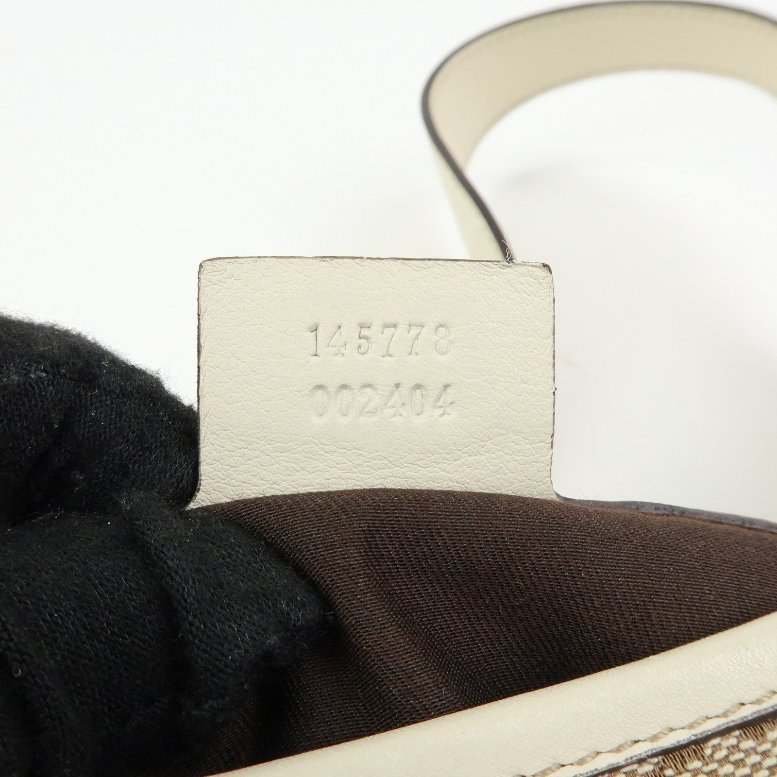 GUCCI GG Monogram Canvas Leather Shoulder Bag Beige White 145778
