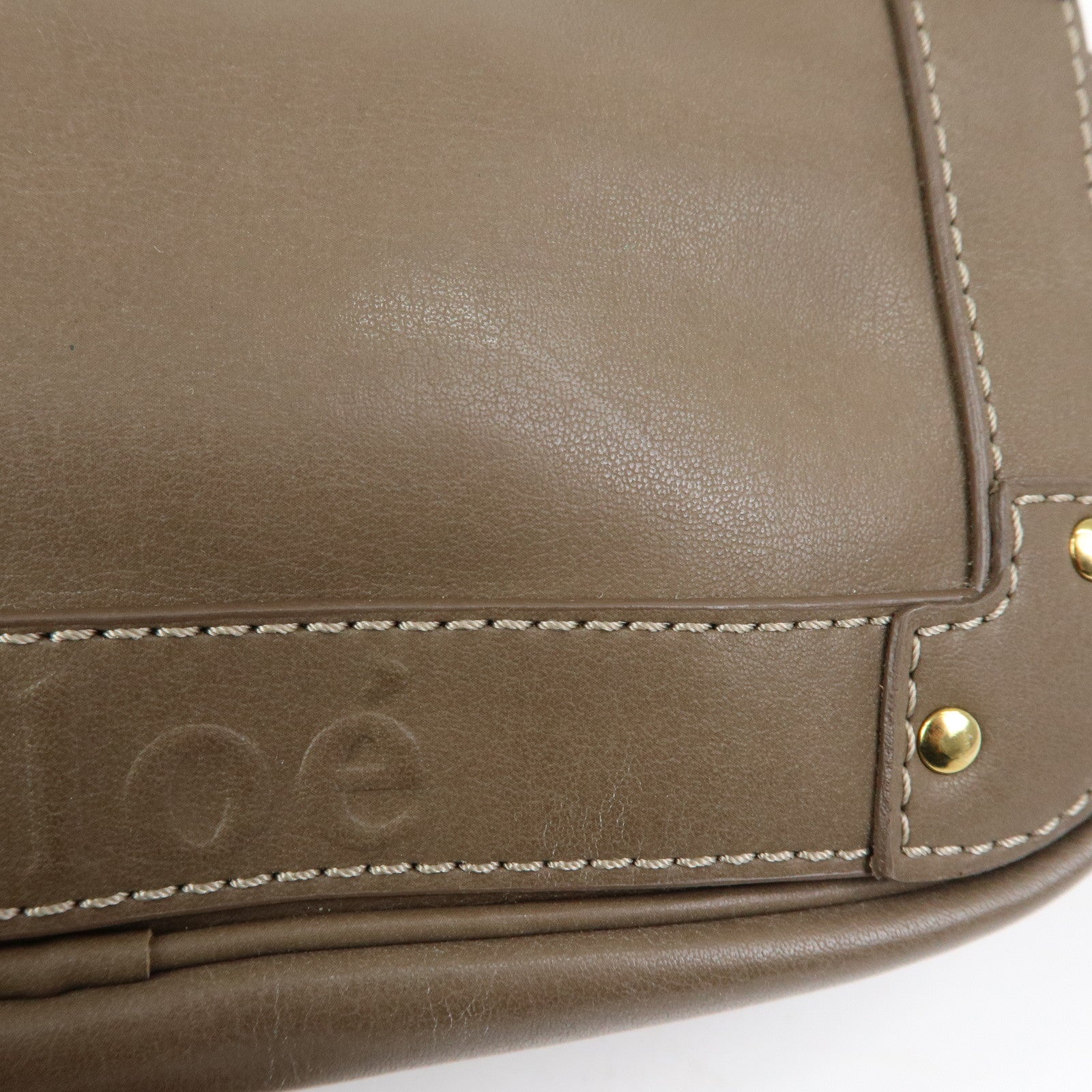 Chloe Eden Leather Tassel Shoulder Bag Crossbody Bag Brown