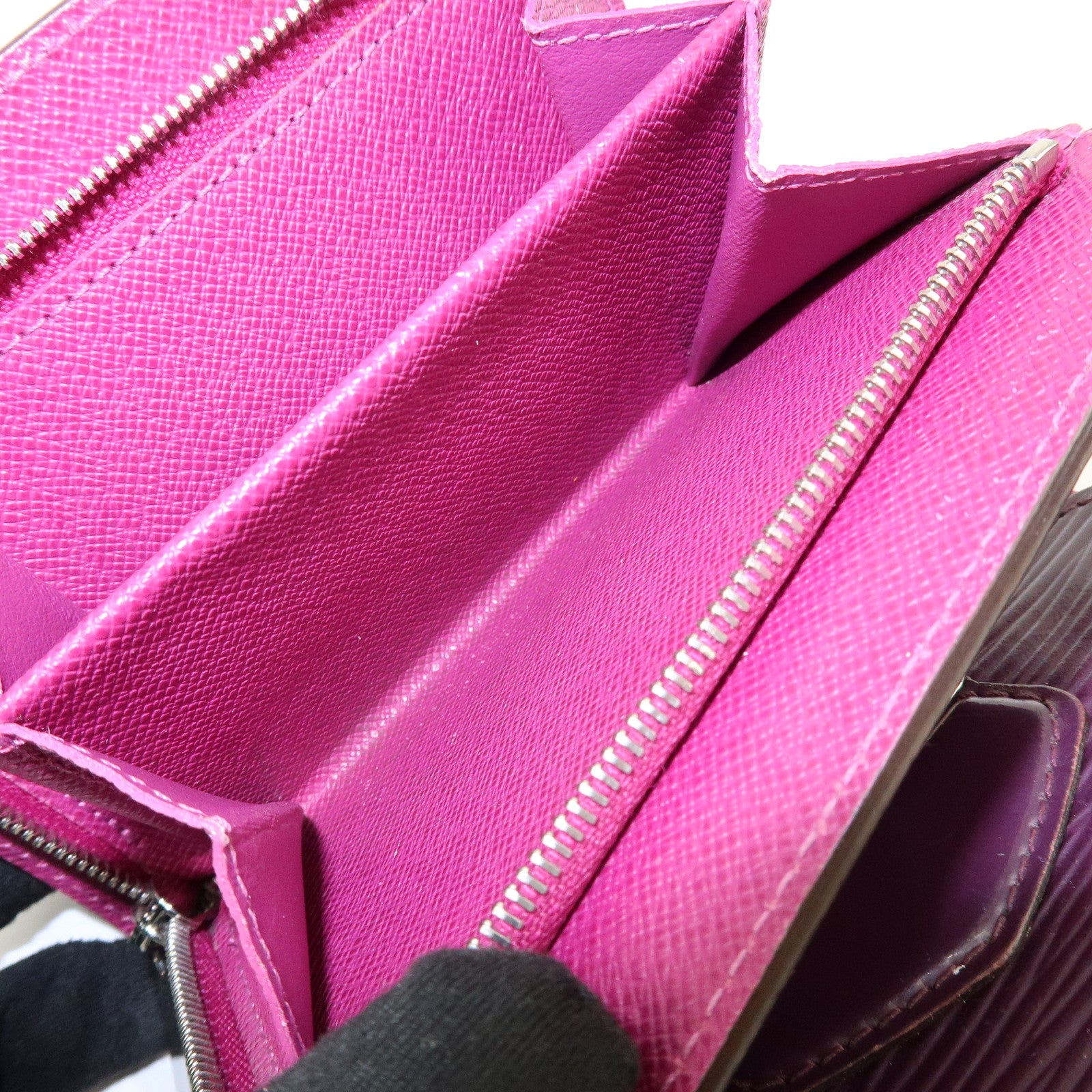 Louis Vuitton Epi Portefeuille Joy Leather Wallet Cassis M6658K