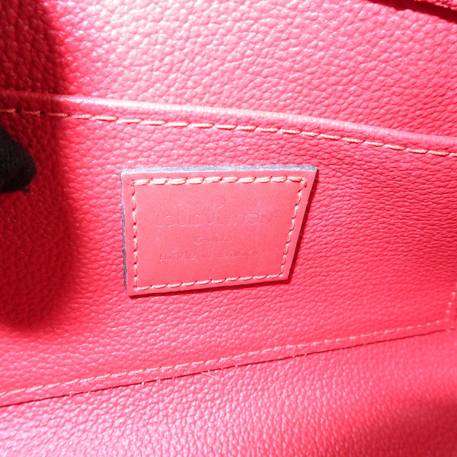 Louis Vuitton Epi Dauphine PM Leather Pouch Castillian Red M48447