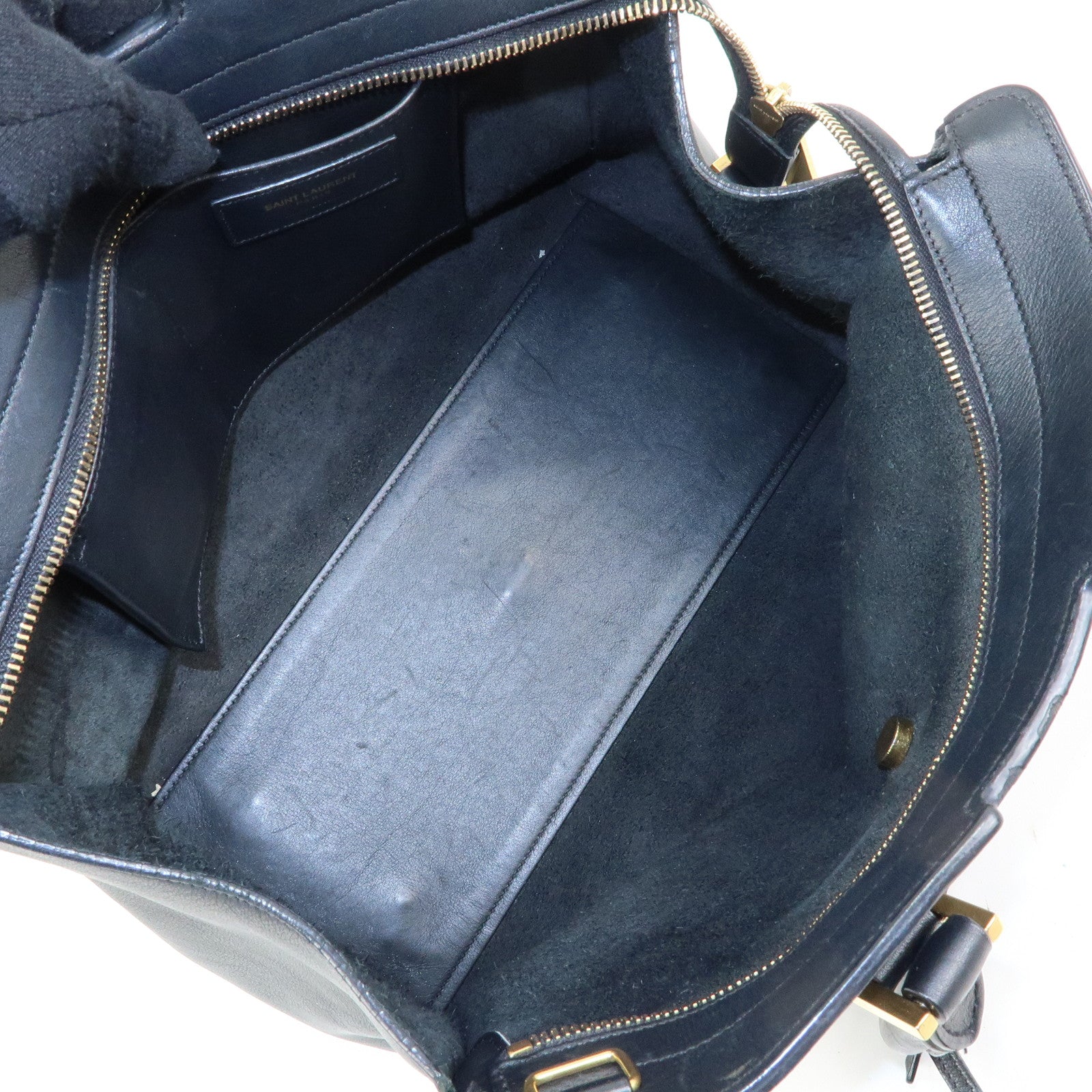 SAINT LAURENT PARIS Petit Cabas Y Line Leather 2WayBag Black 311210