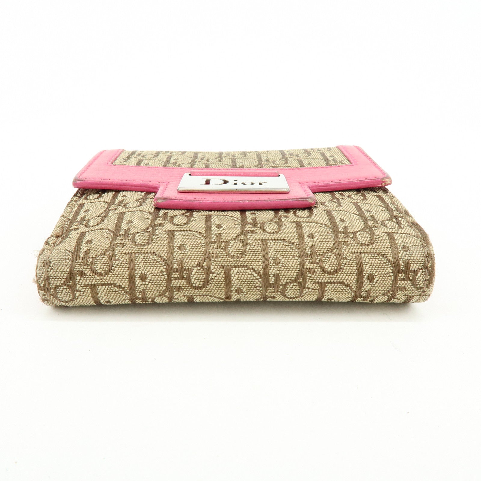 Christian Dior Street Chic Trotter Jaquard Canvas Leather Wallet