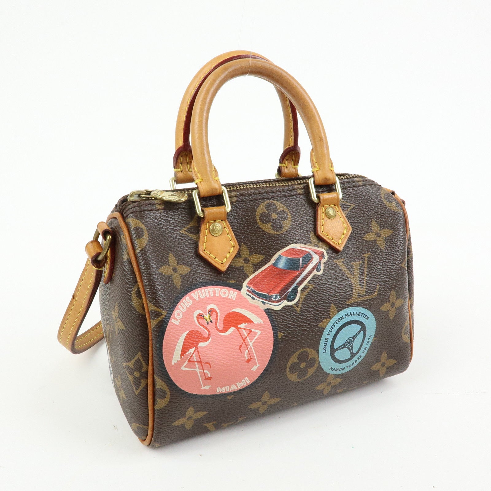 Louis Vuitton Nano Speedy Limited Edition World Tour M62208