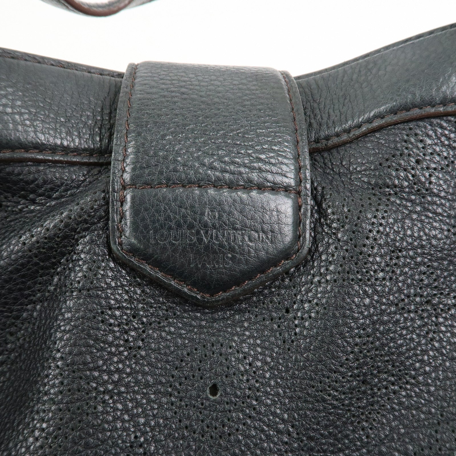 Louis Vuitton Monogram Mahina PM Shoulder Bag Noir Black M93465