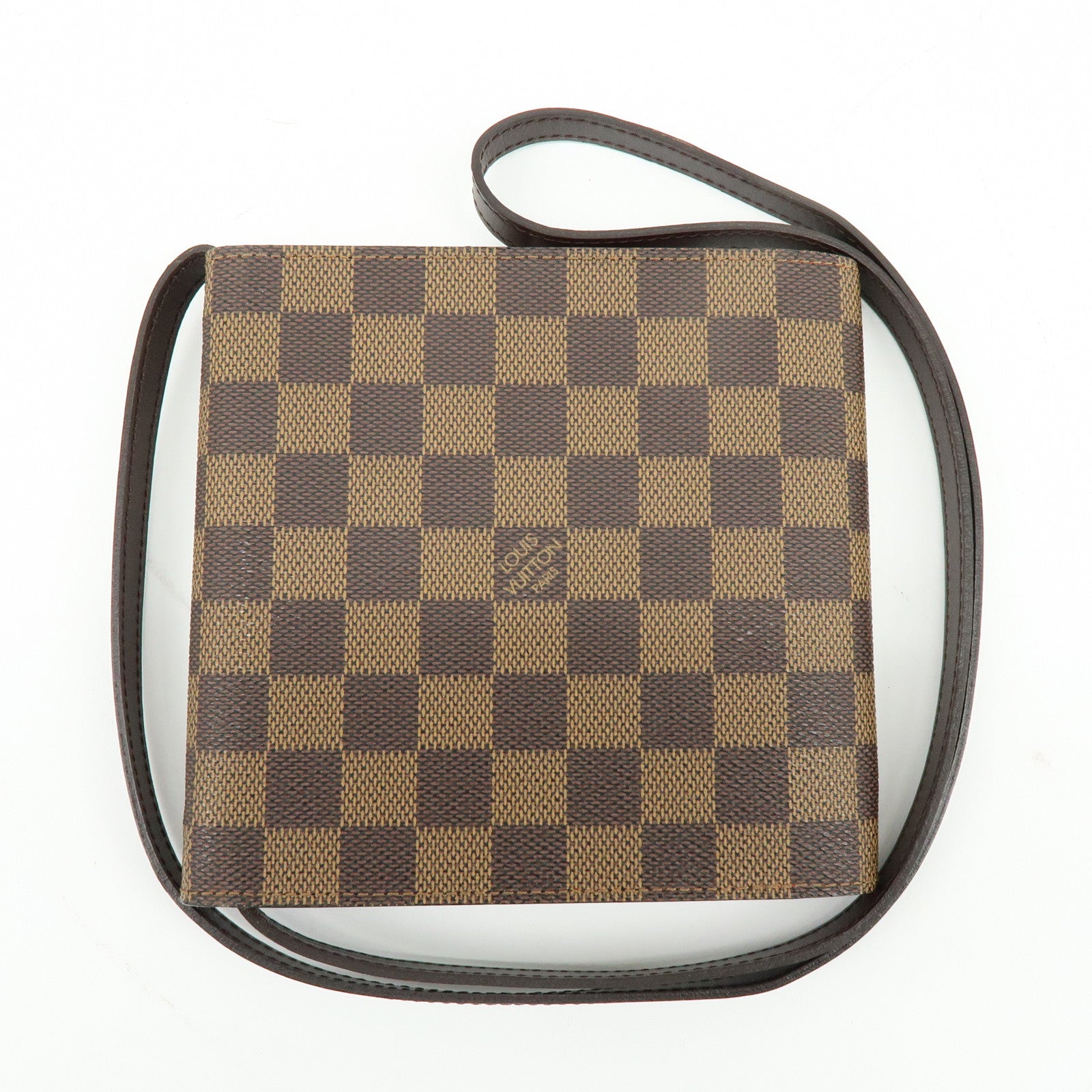 Louis Vuitton Damier Ebene Canvas Leather CD Case Holder N62935