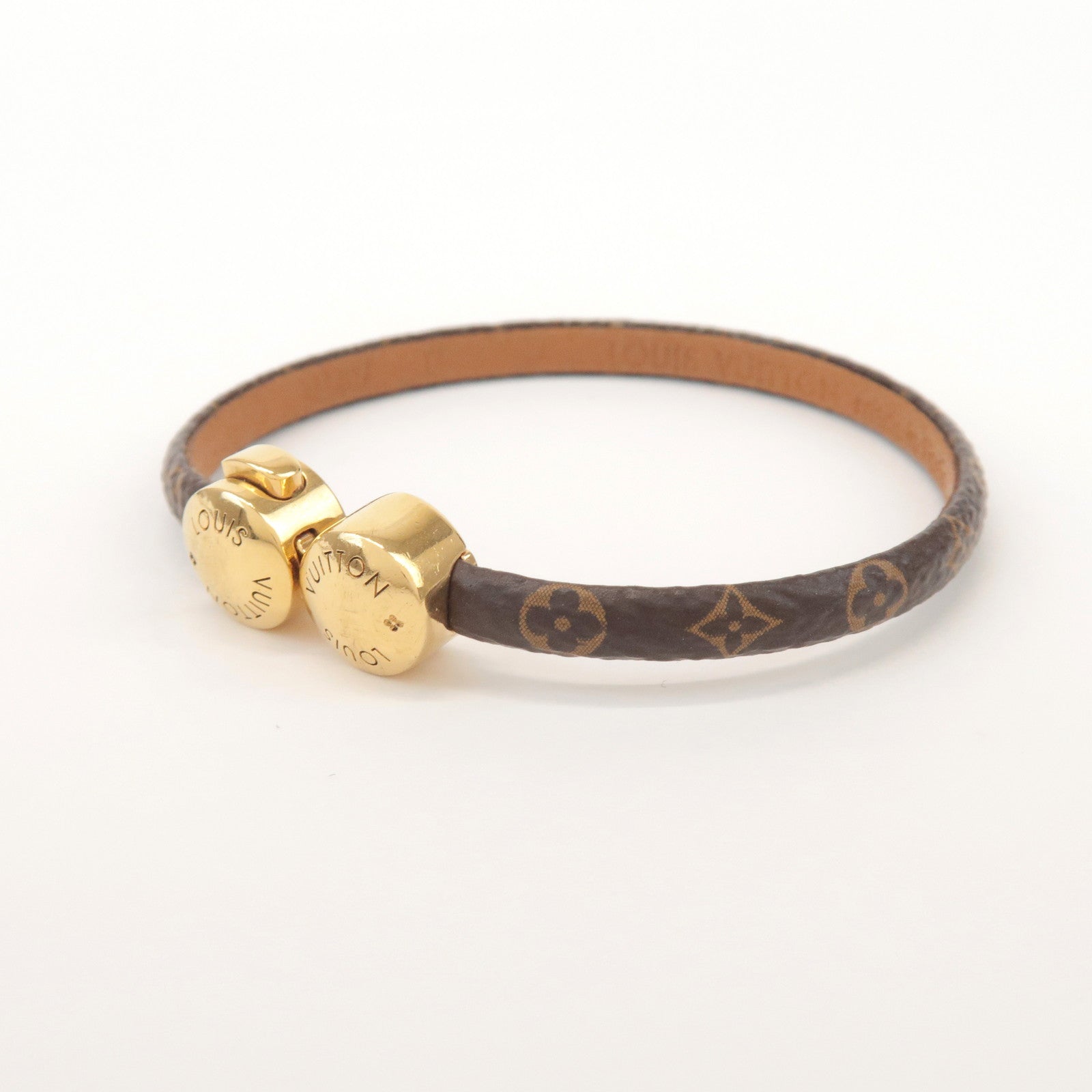 Louis Vuitton Monogram Historic Mini Bracelet Size 17 Brown M6407F