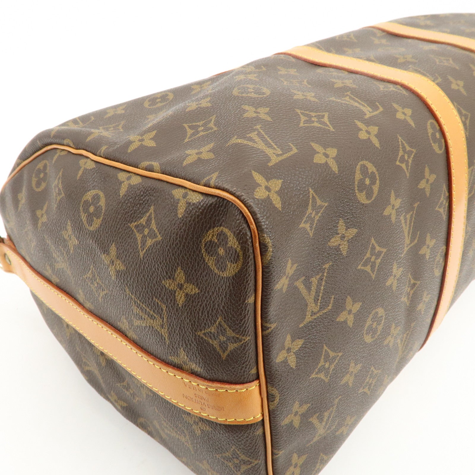 Louis Vuitton Monogram Keep All Bandouliere 45 Boston Bag M41418